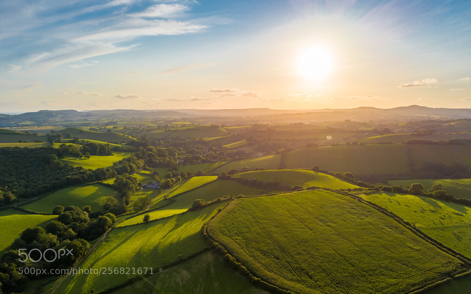 DJI FC220 sample photo. Sunset in dorset photography
