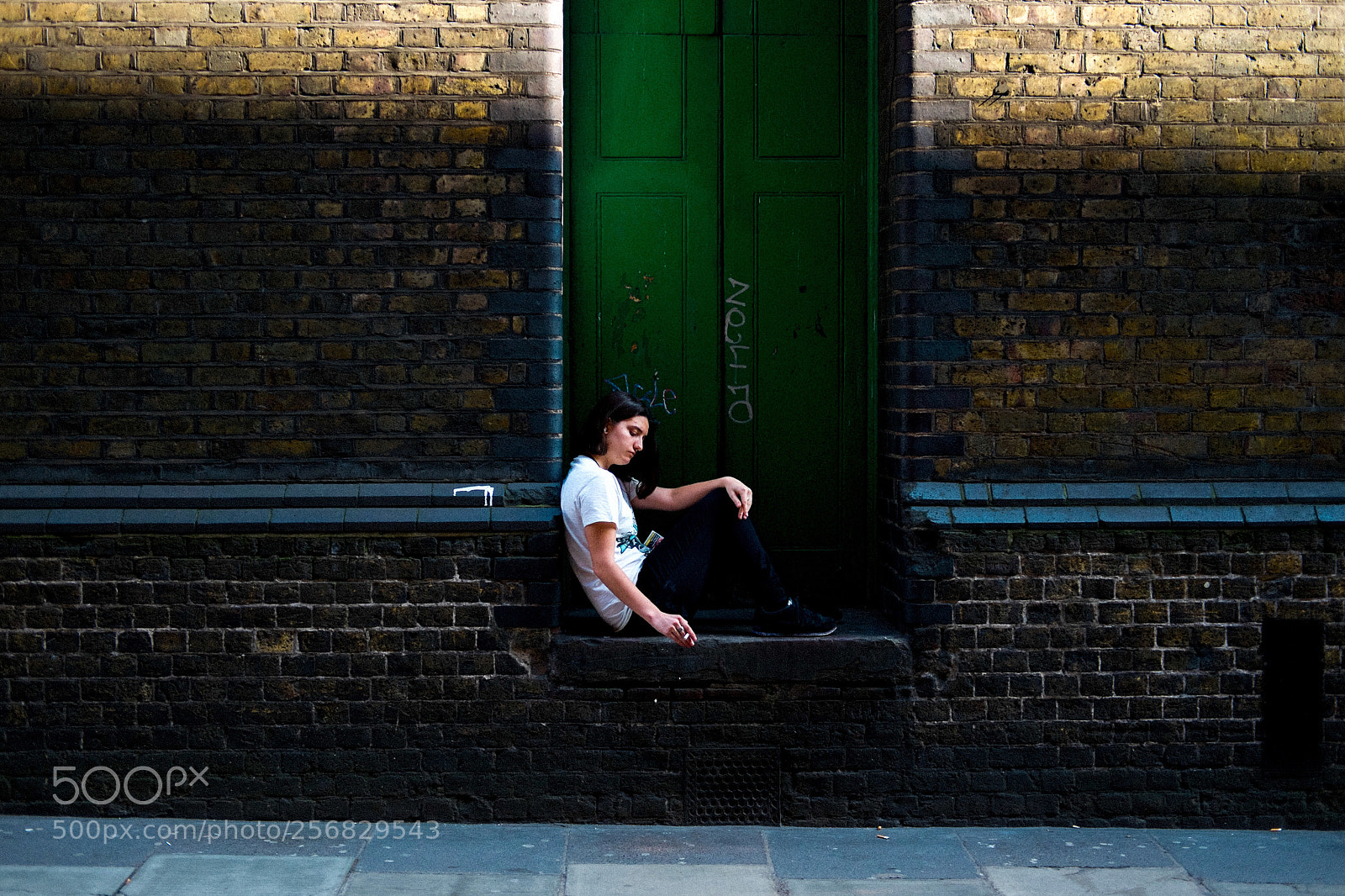 Fujifilm X-T1 sample photo. Green door photography