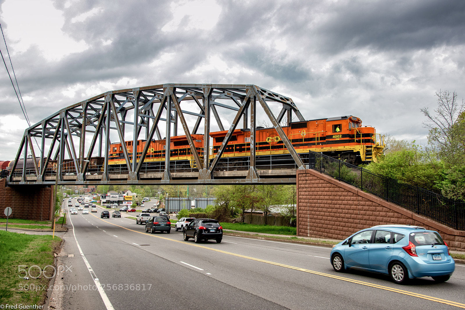 Nikon D810 sample photo. Pw train crossing rt66 photography