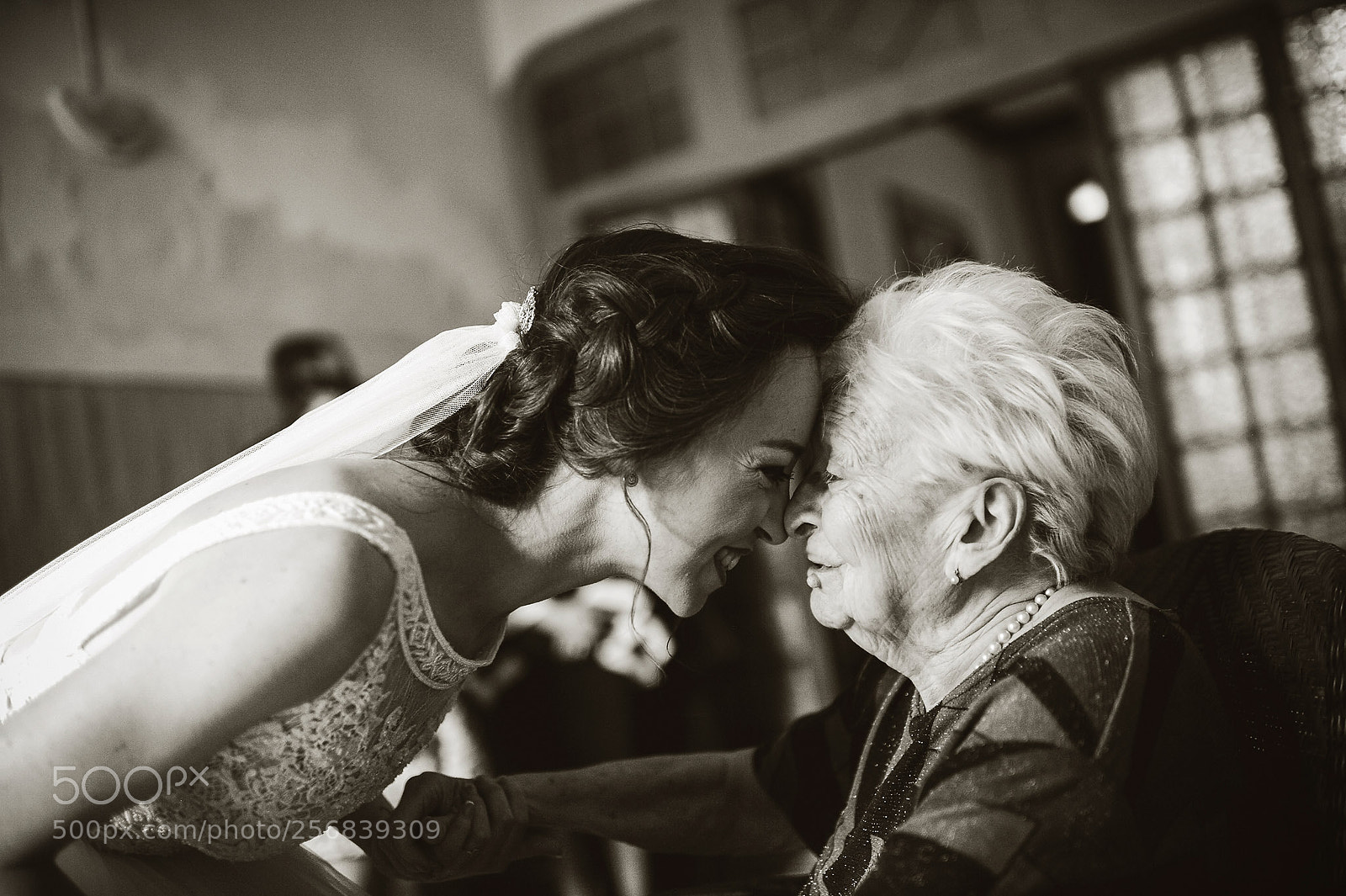 Nikon D3 sample photo. Bride and grandma photography