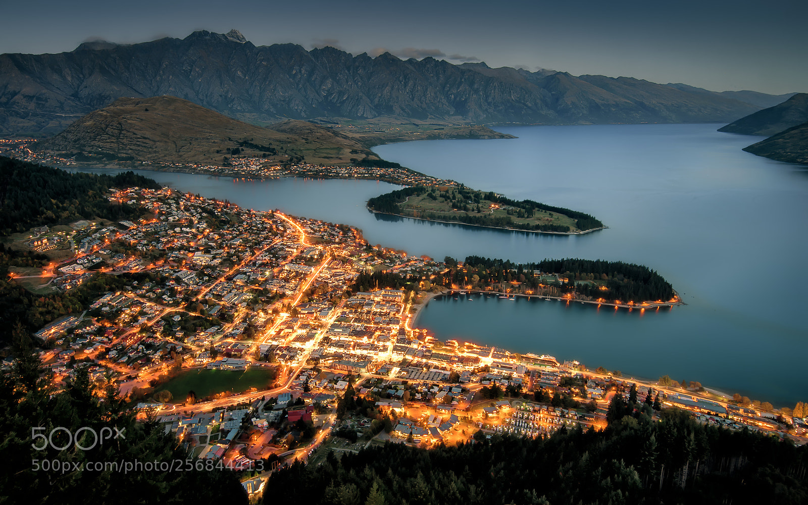 Nikon D7000 sample photo. Queenstown from above during photography