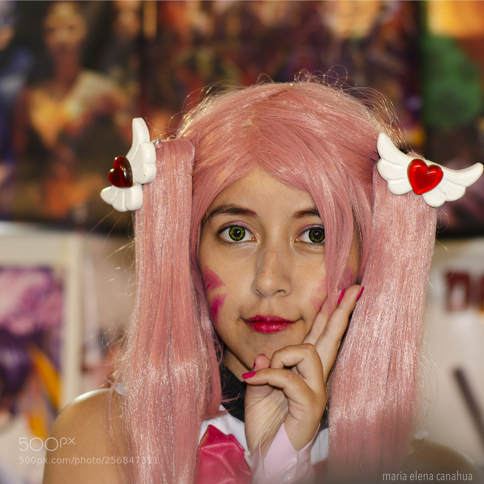 Nikon D5100 sample photo. Pink hair girl cosplay photography