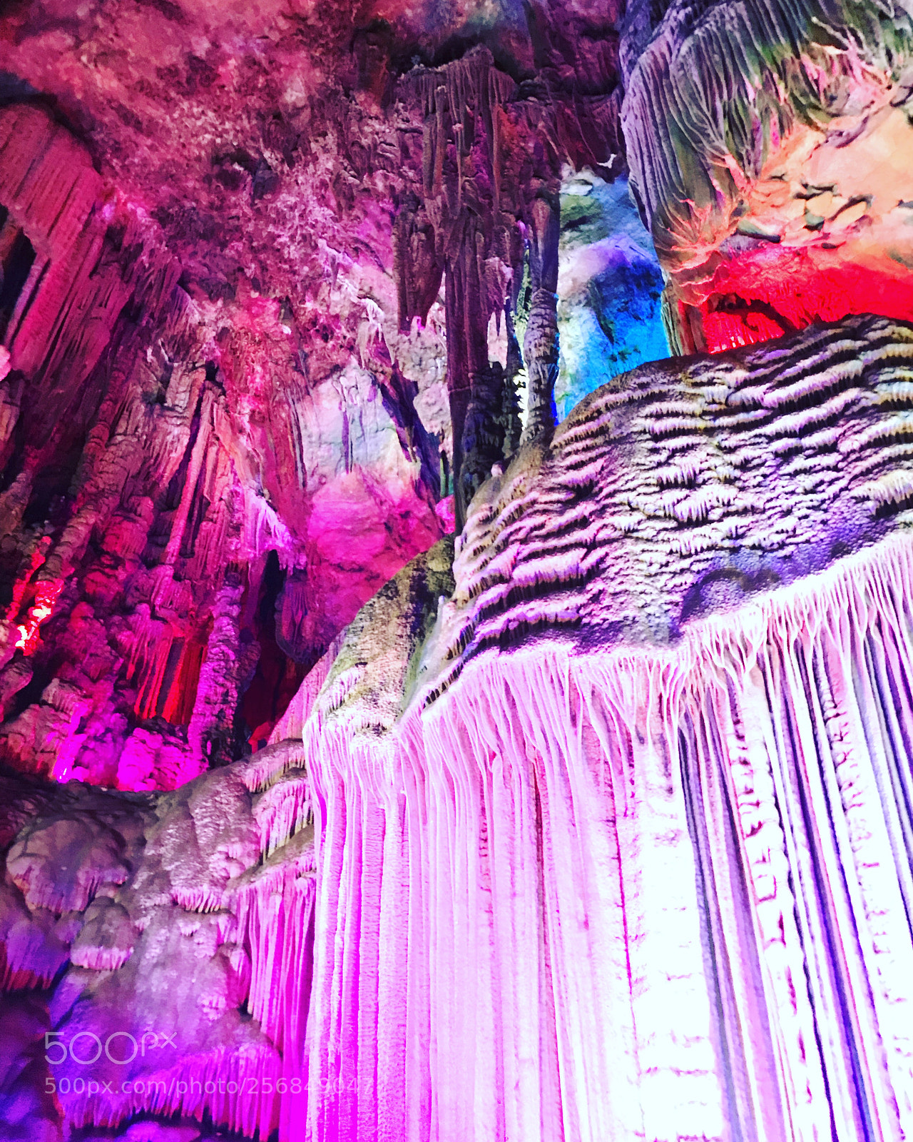 Apple iPhone 7 Plus sample photo. Stalactite in silver cave photography