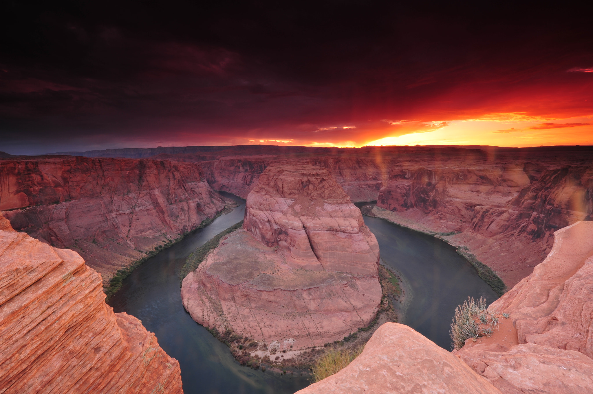 Nikon AF-S Nikkor 14-24mm F2.8G ED sample photo. Last light at horseshoe bend photography