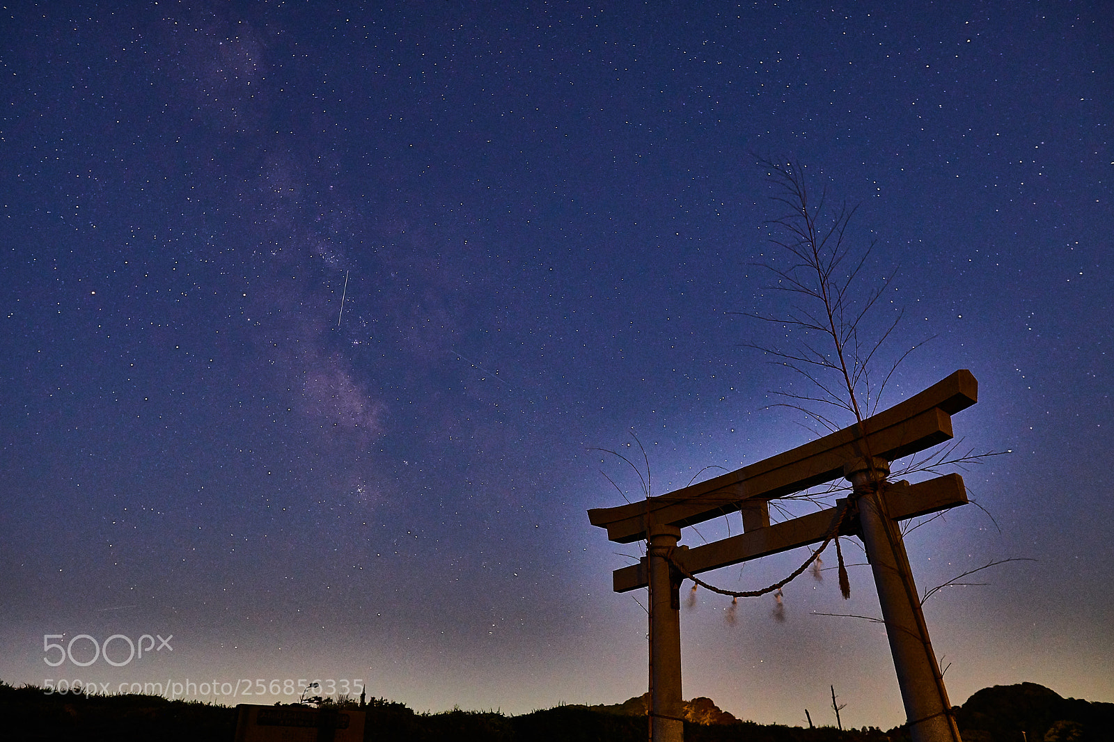 Sony a6000 sample photo. Shrine with milky way photography
