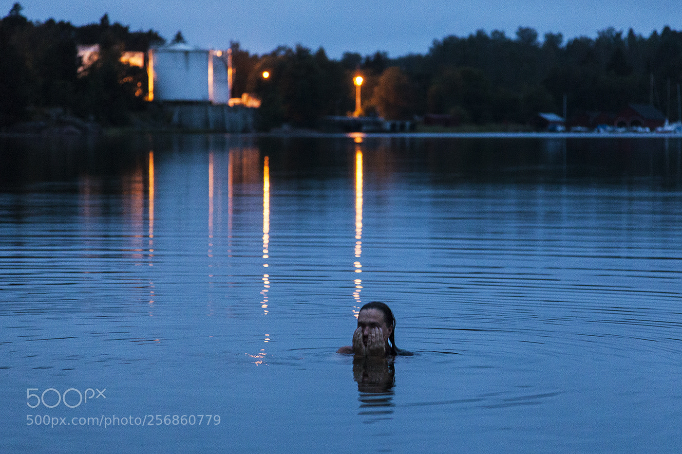 Canon EOS 5D Mark II sample photo. Night swimming photography