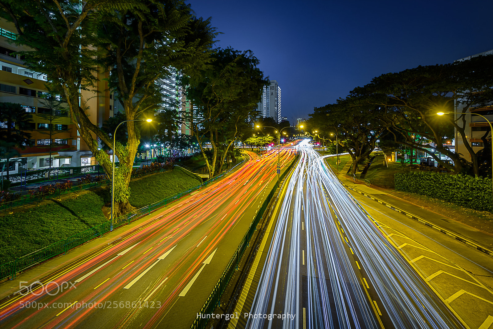 Nikon D610 sample photo. Light streak of vehicle photography