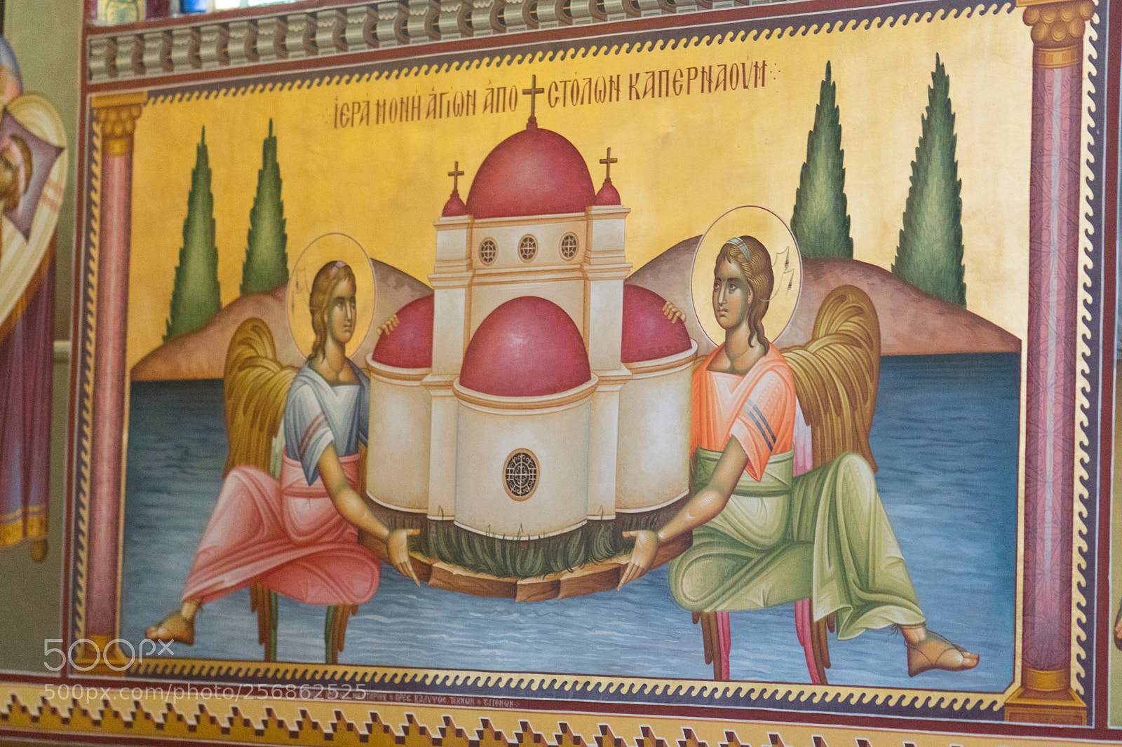 Sony a6500 sample photo. Ortodox church painting israel photography