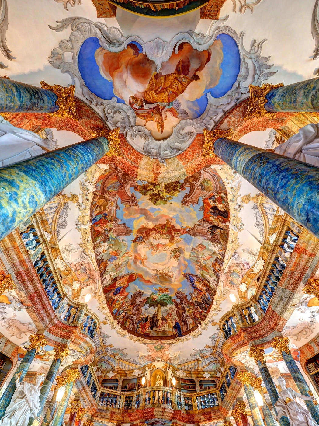 Olympus OM-D E-M5 II sample photo. Baroque library in wiblingen photography