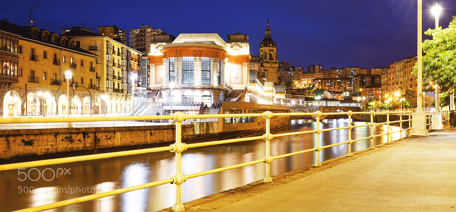 Sony a7R II sample photo. Bilbao at night photography