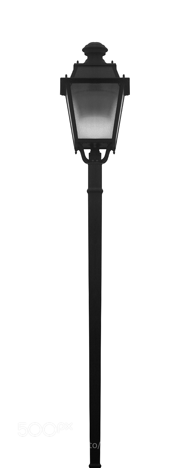 Sony a6000 sample photo. Black street lamp isolated photography
