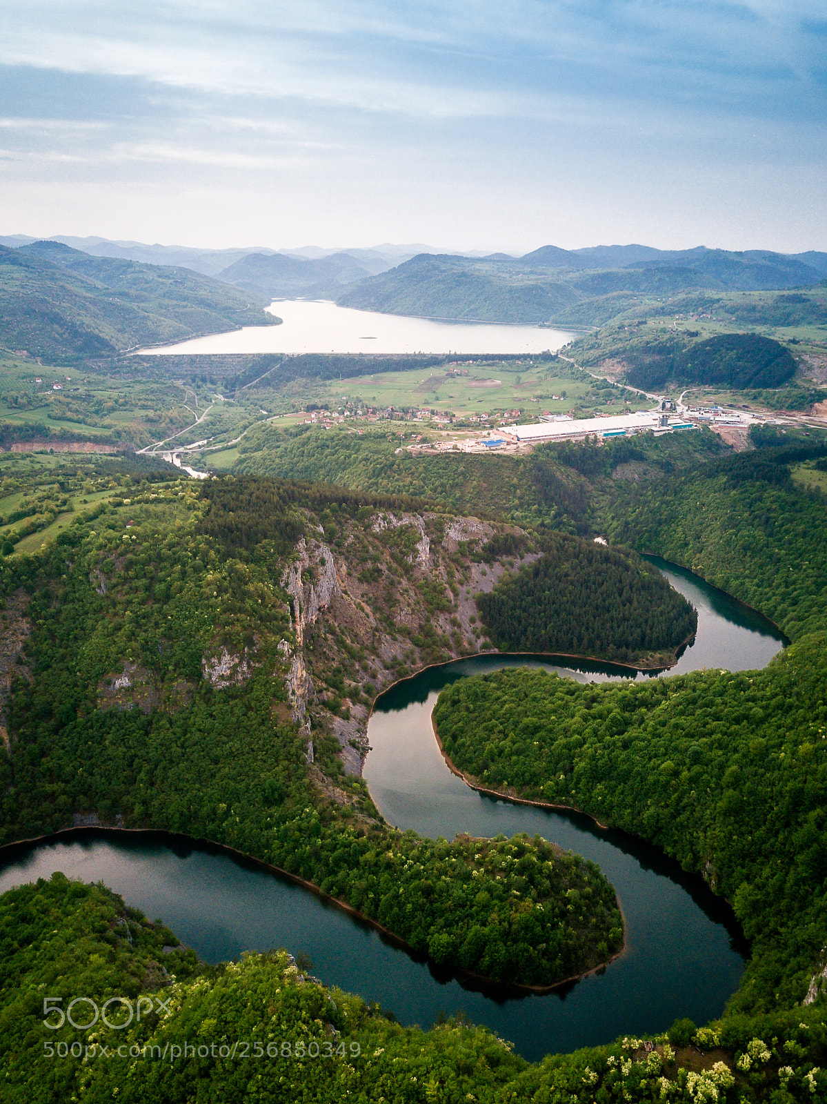 DJI FC220 sample photo. Meandering lake. photography