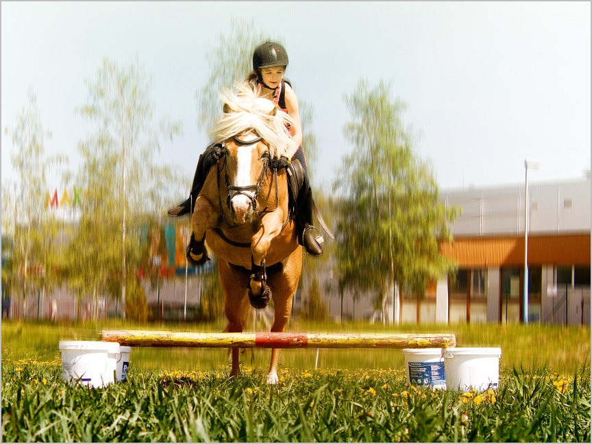 Olympus SP570UZ sample photo. The little rider photography
