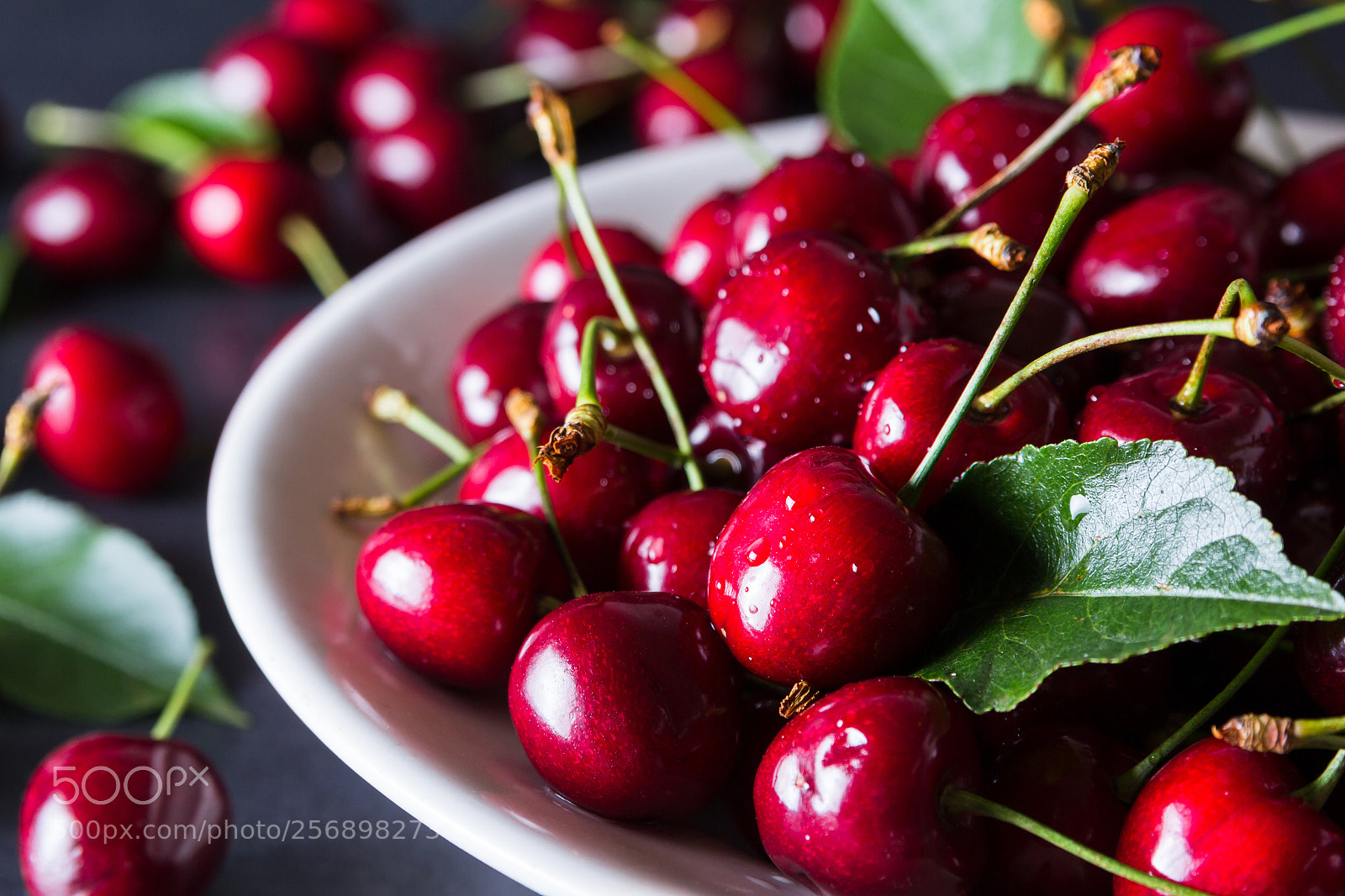 Canon EOS 60D sample photo. Fresh red ripe cherries photography