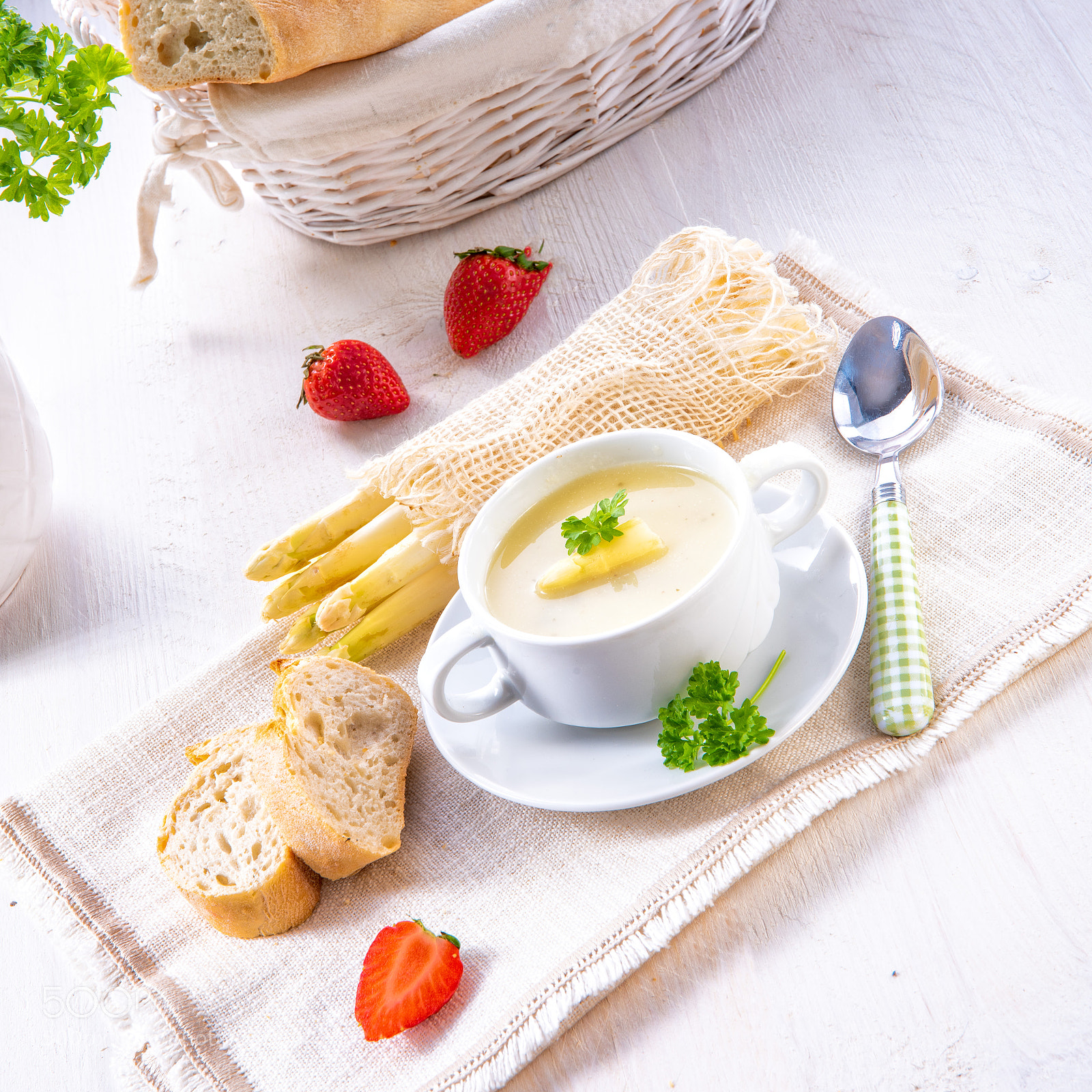 Nikon D810 sample photo. Asparagus cream soup with photography