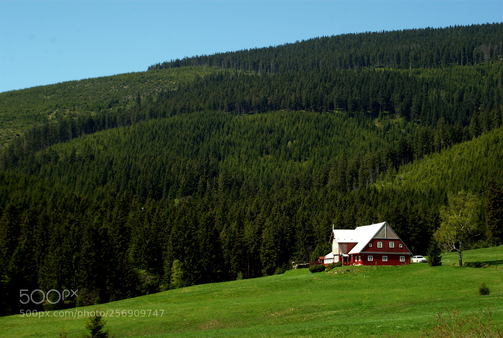 Pentax K200D sample photo. Red house photography