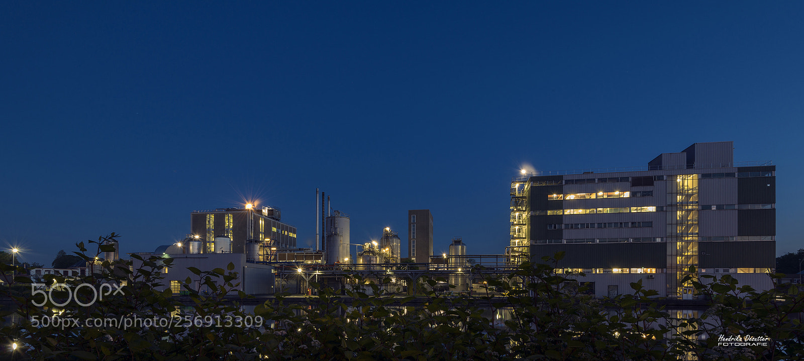 Nikon D800 sample photo. A factory at night photography