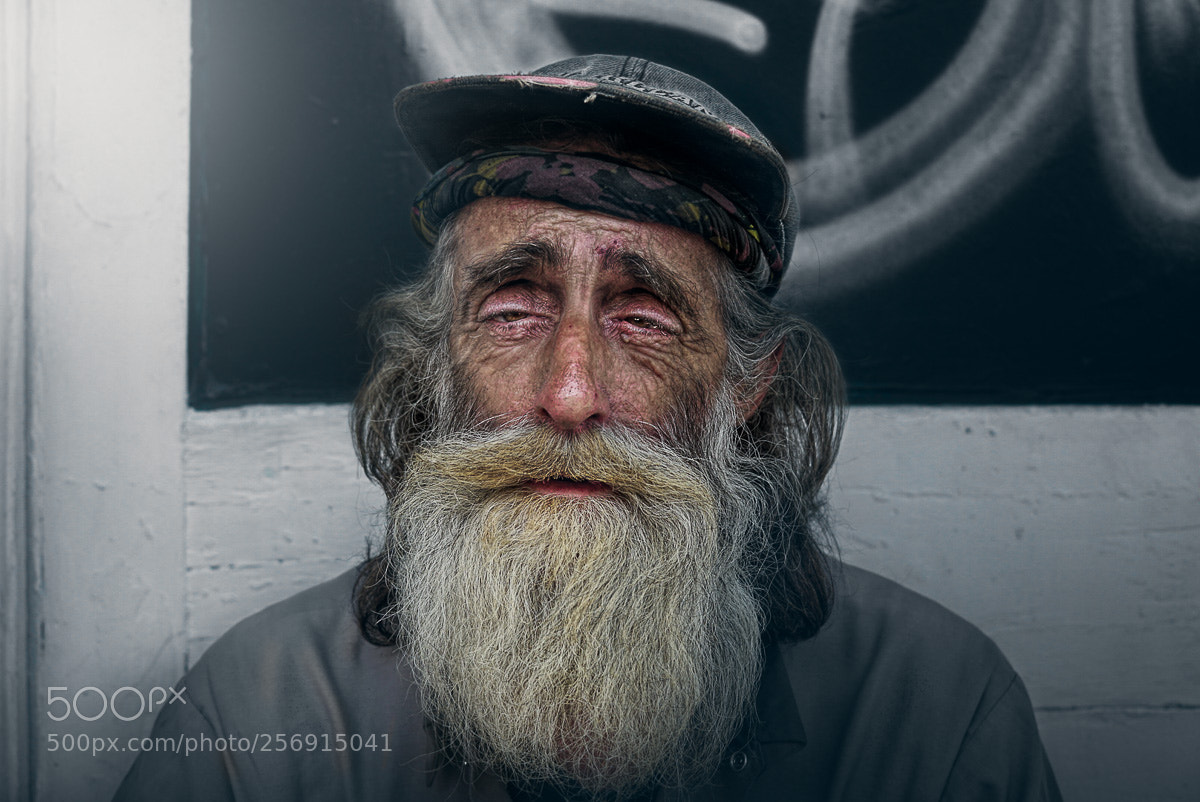 Sony a6000 sample photo. Homeless man in the photography