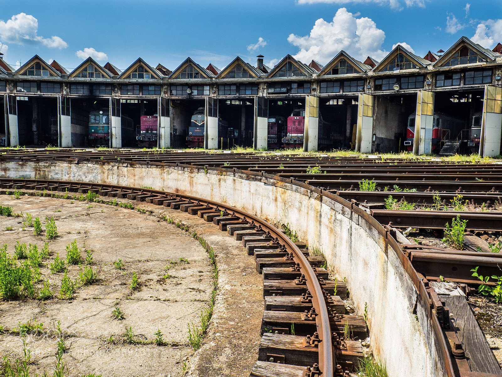 Olympus OM-D E-M10 sample photo. House of train engines photography