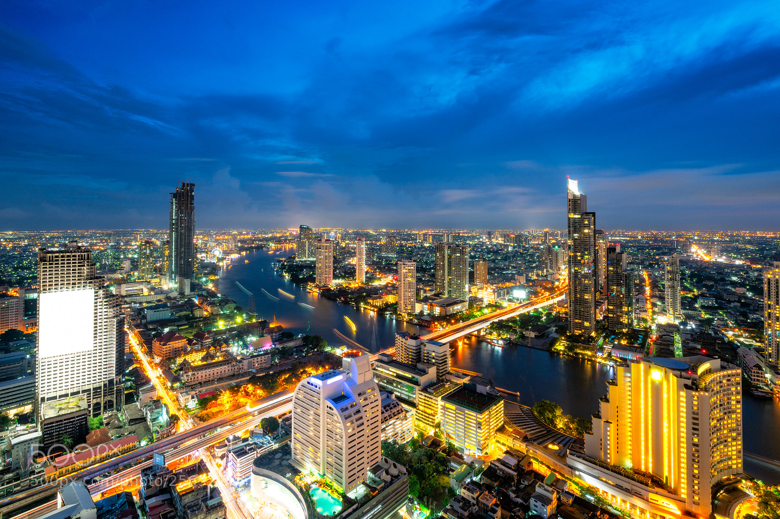 Sony a7R II sample photo. Sunset scence of bangkok photography