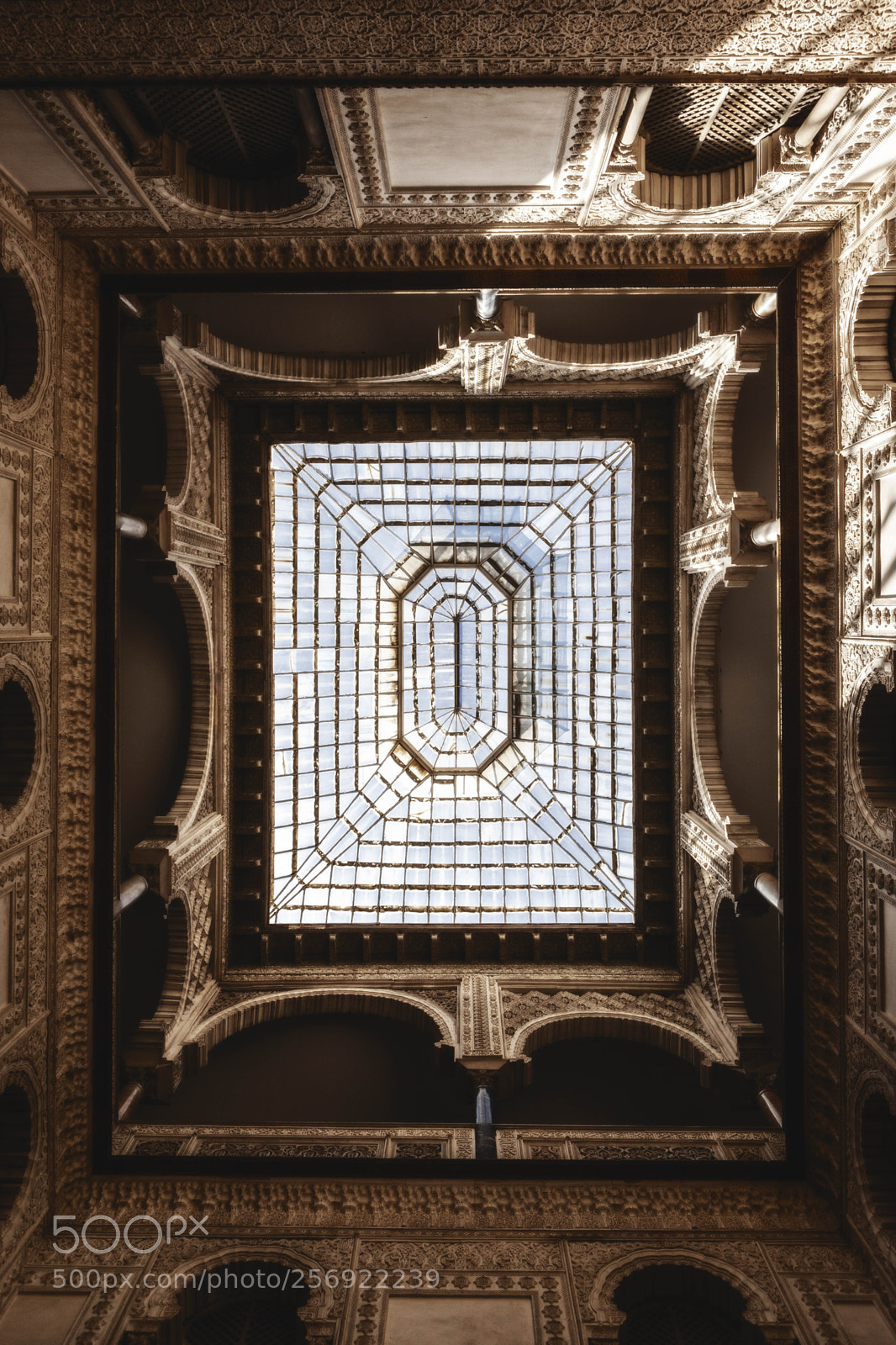 Canon EOS 5D Mark II sample photo. Alcazar's ceiling photography