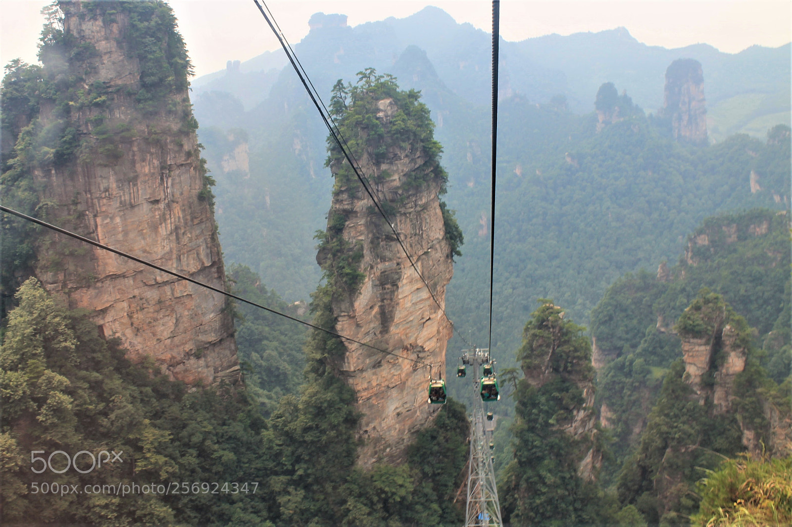 Canon EOS 1100D (EOS Rebel T3 / EOS Kiss X50) sample photo. Cableway in zhangjiajie national photography