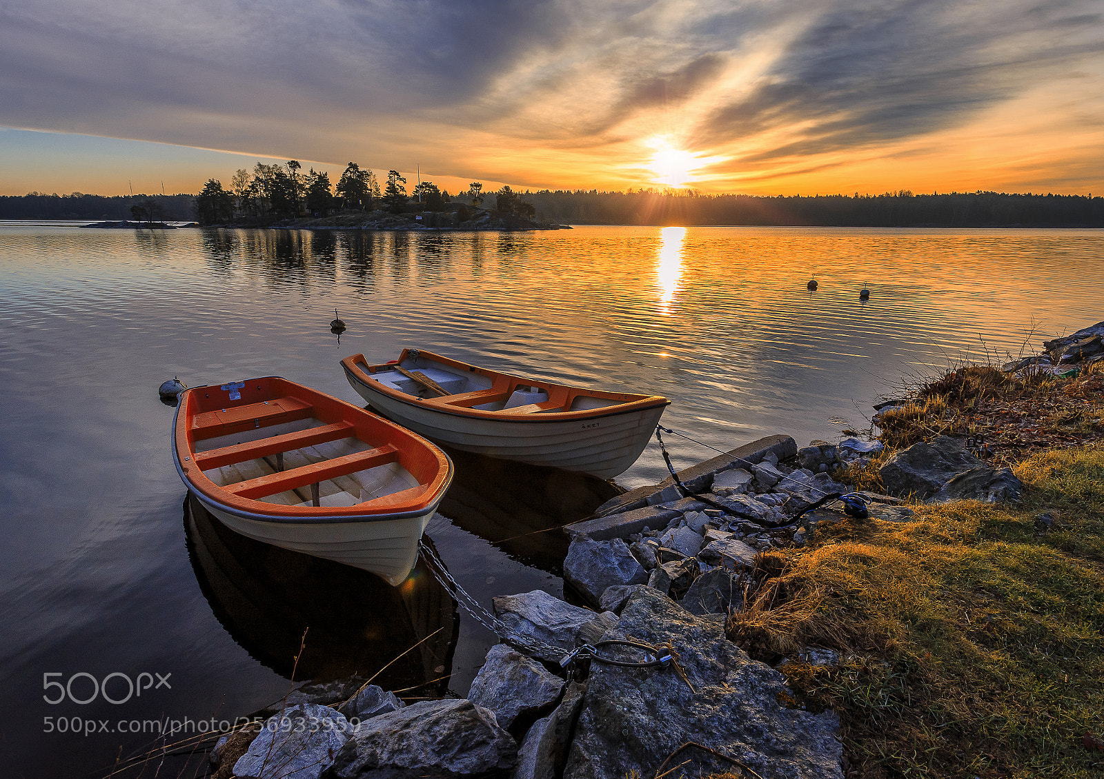 Canon EOS 6D sample photo. Boats in sunrise photography