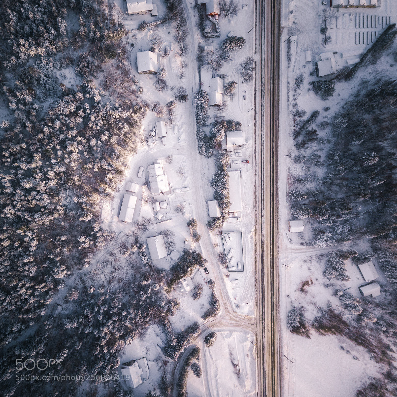 DJI FC220 sample photo. Road top view photography