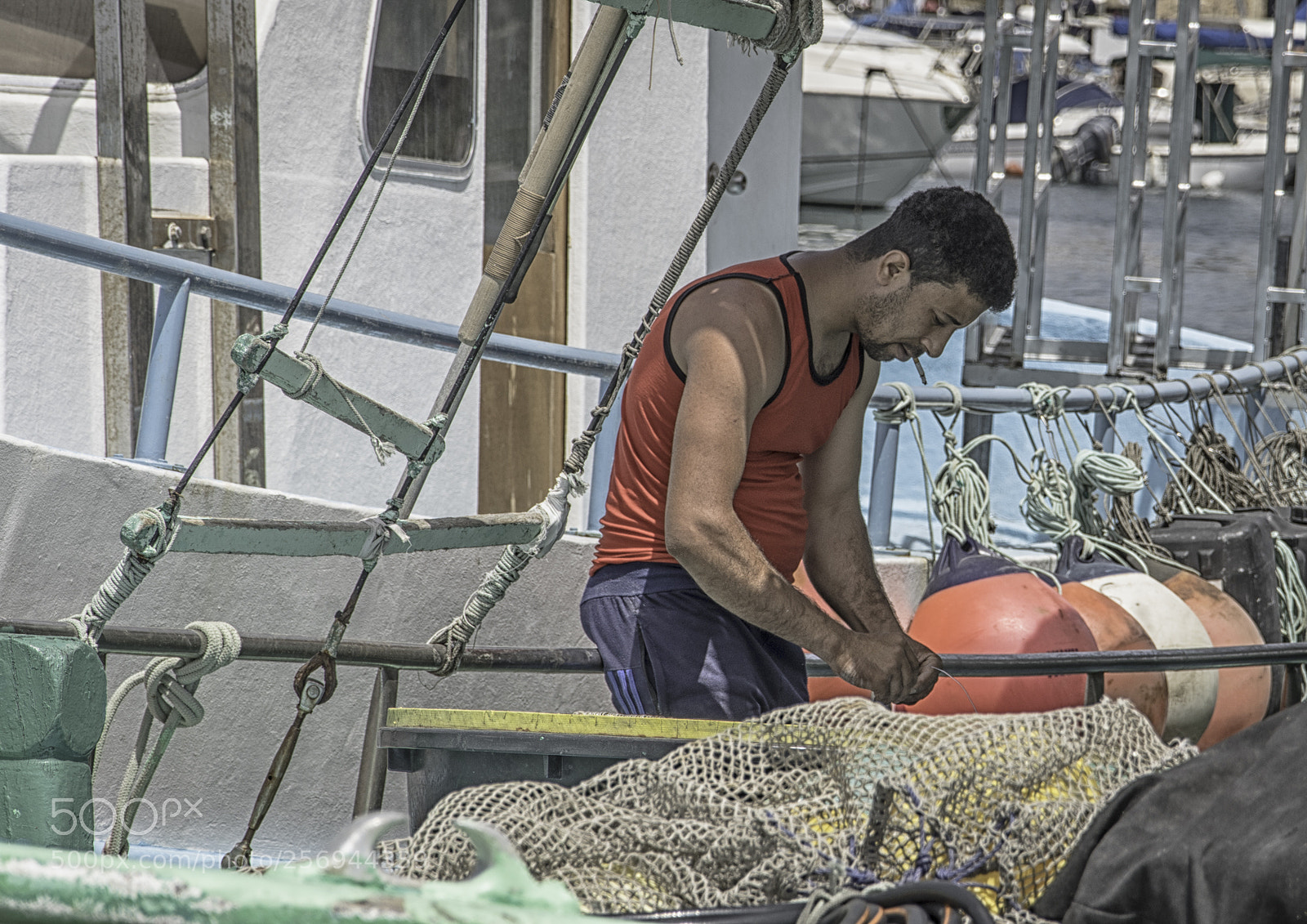 Nikon D500 sample photo. Repairing the nets photography