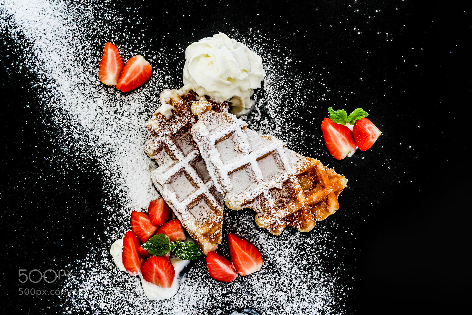 Canon EOS 7D sample photo. Belgian waffles with sugar photography