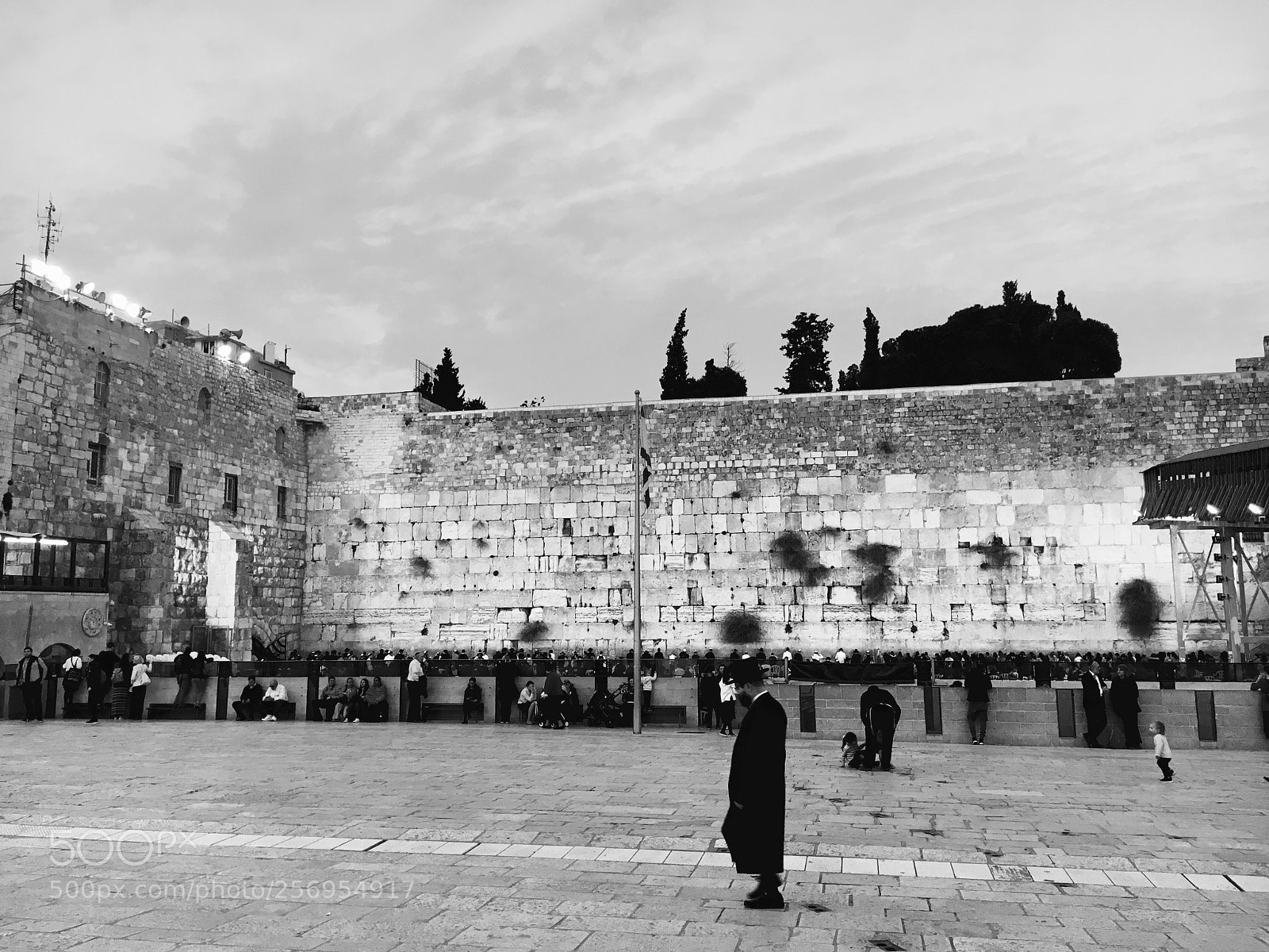 Apple iPhone 6s sample photo. Western wall bw photography
