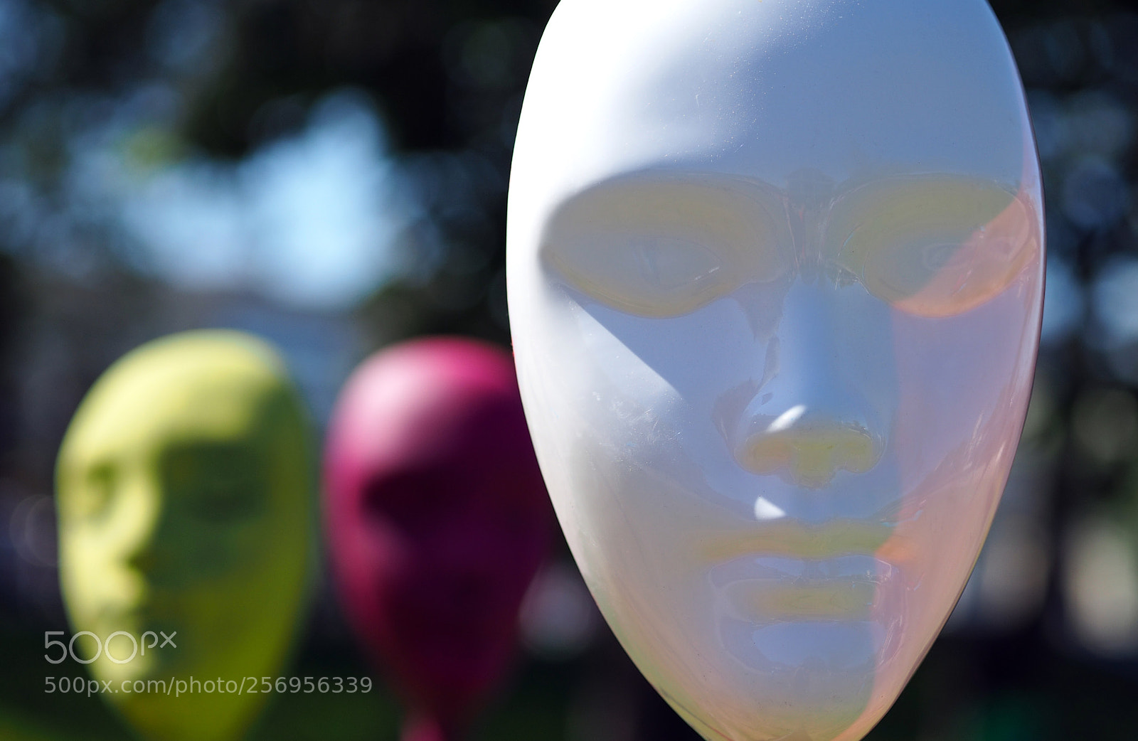 Olympus OM-D E-M10 sample photo. Multicolored plastic masks photography