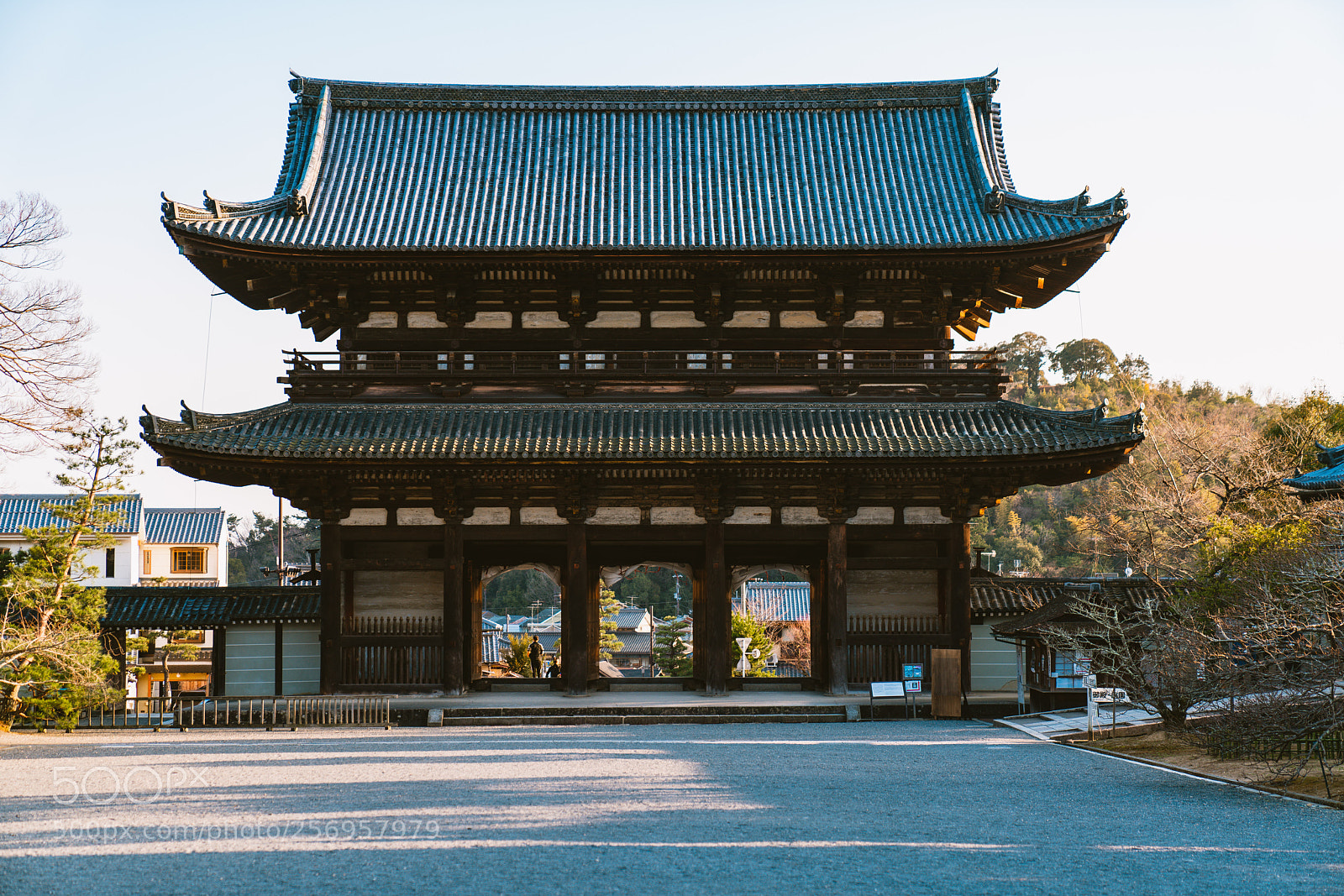 Sony a7R III sample photo. Ninna-ji temple gate photography