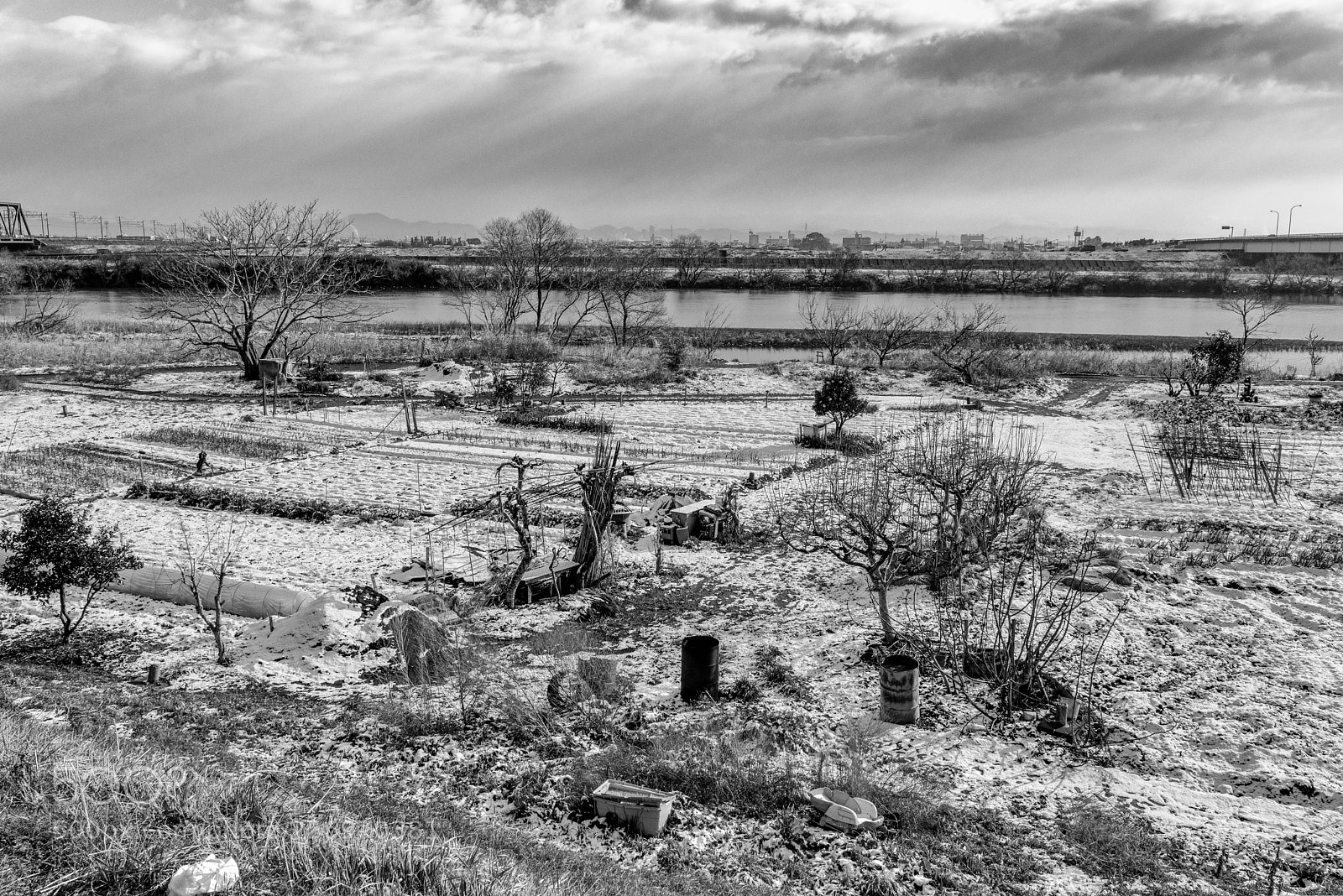 Nikon D810 sample photo. Snow on the river photography