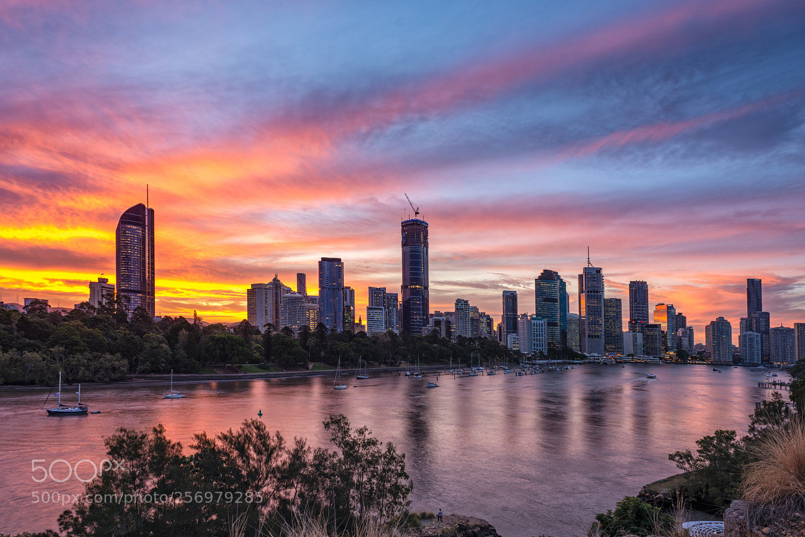 Nikon D800 sample photo. Brisbane at dusk photography
