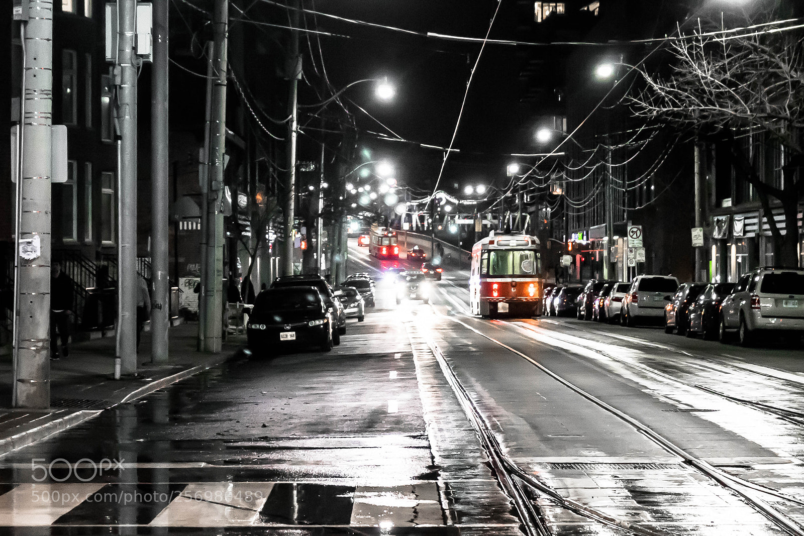 Sony a7 sample photo. Nightitme streetcar photography