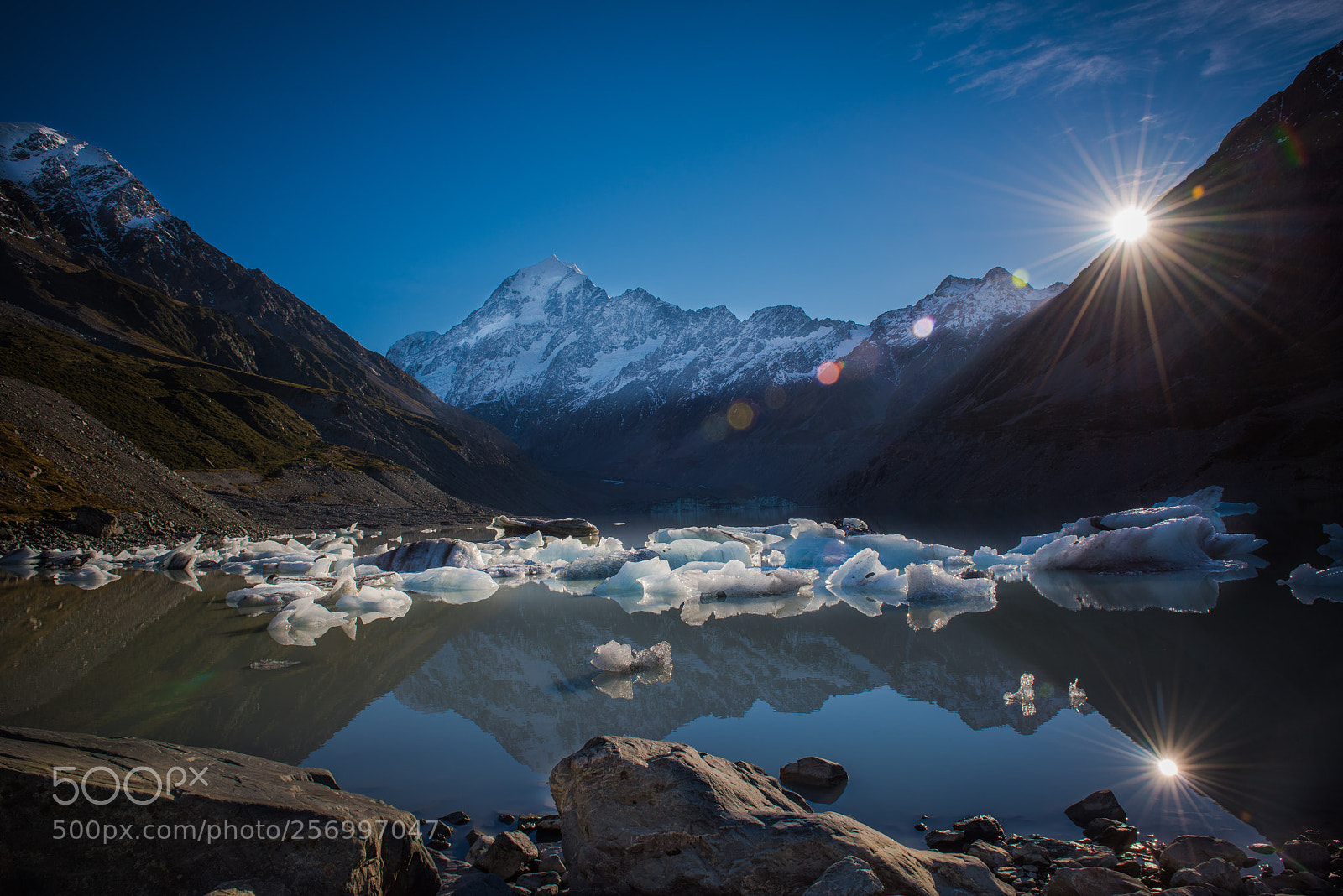 Nikon D810 sample photo. Hooker glacier lake photography