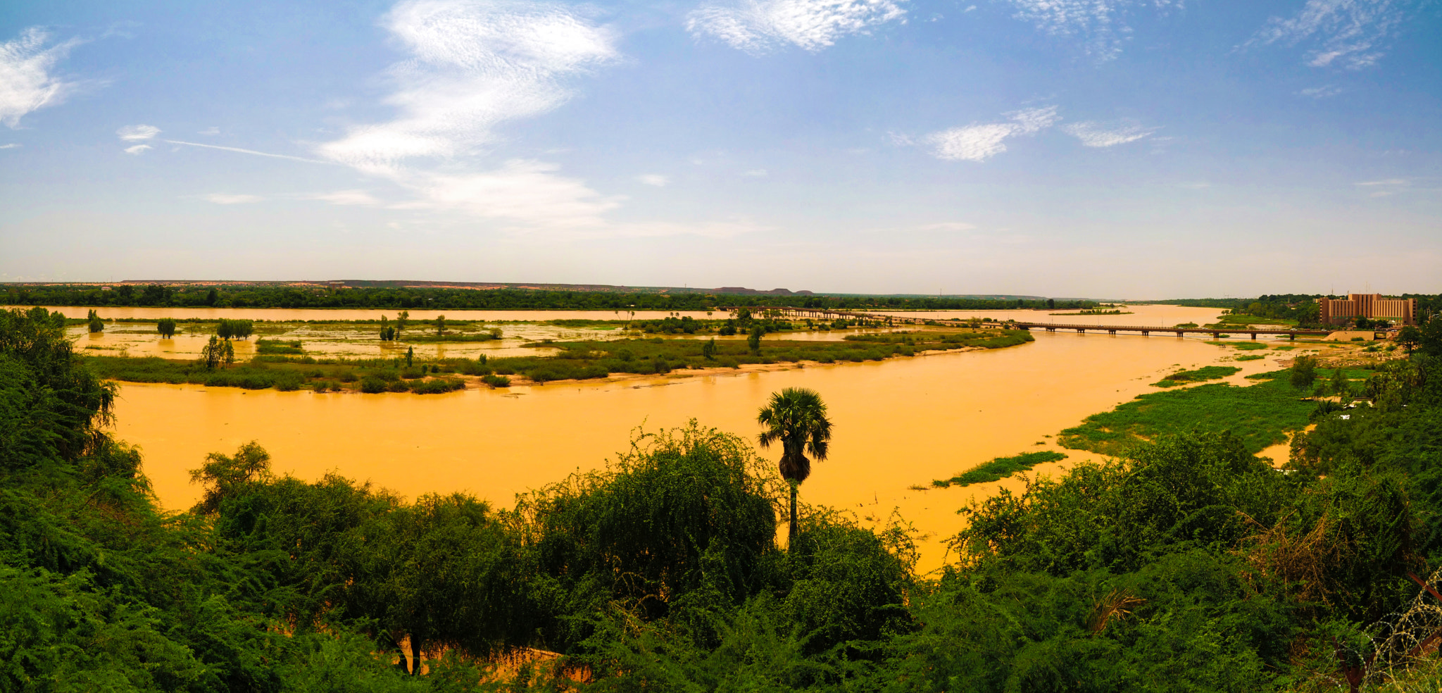 Samsung NX30 sample photo. Aerial view to niger river in niamey niger photography