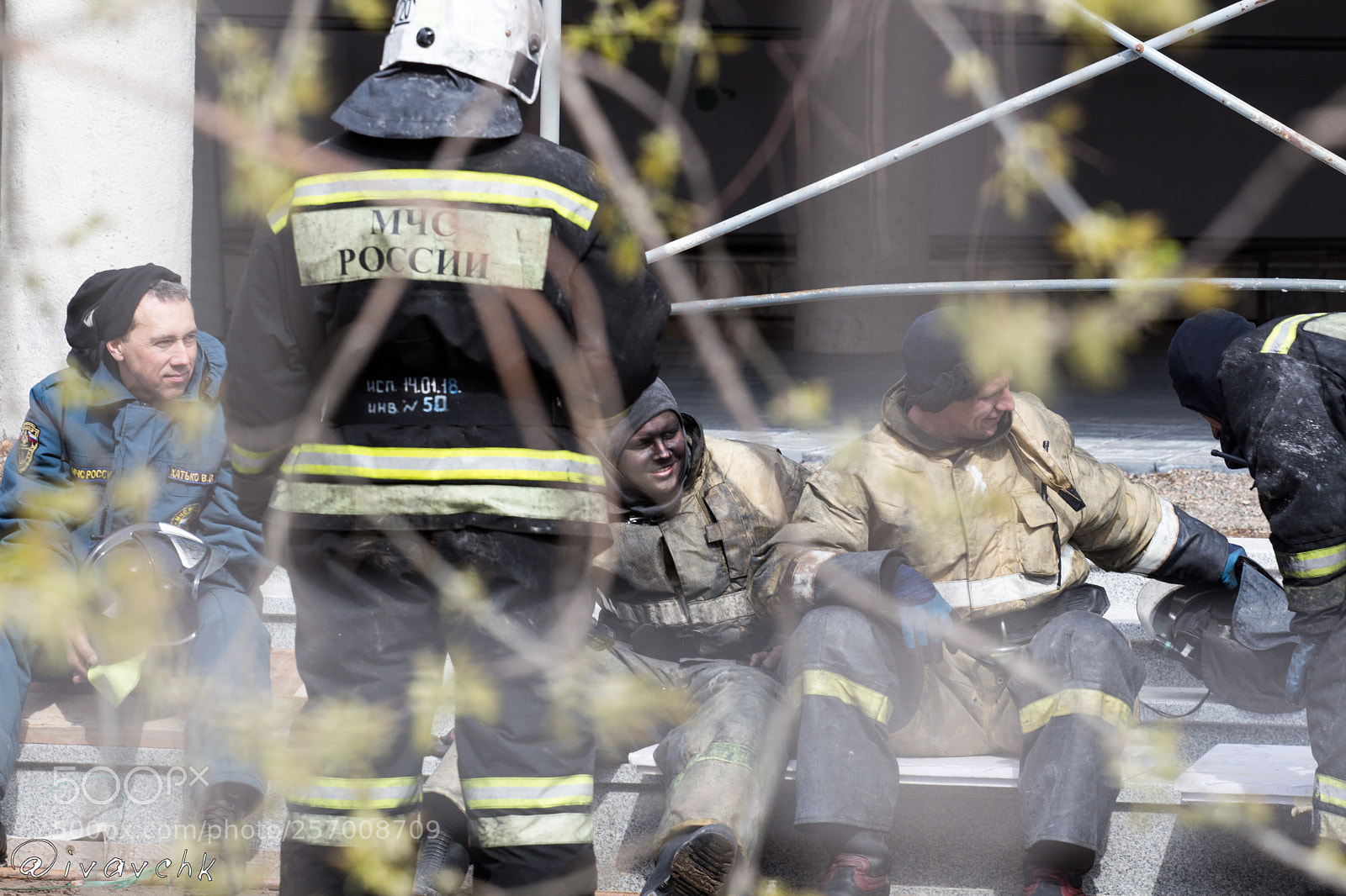 Canon EOS 650D (EOS Rebel T4i / EOS Kiss X6i) sample photo. Firefighters after fire extinguishing photography