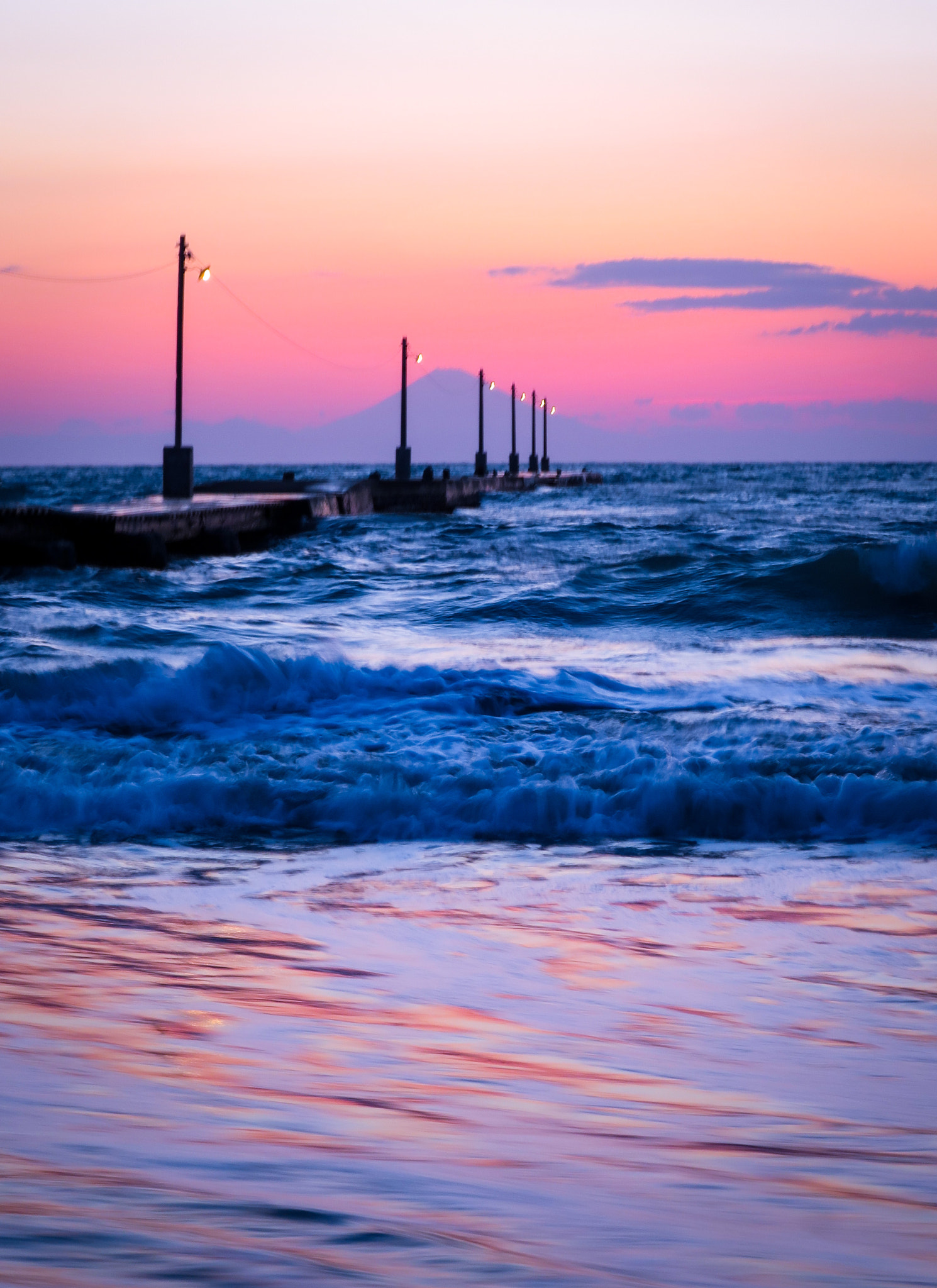 Canon PowerShot S120 sample photo. Mt. fuji and shoreline at sunset photography