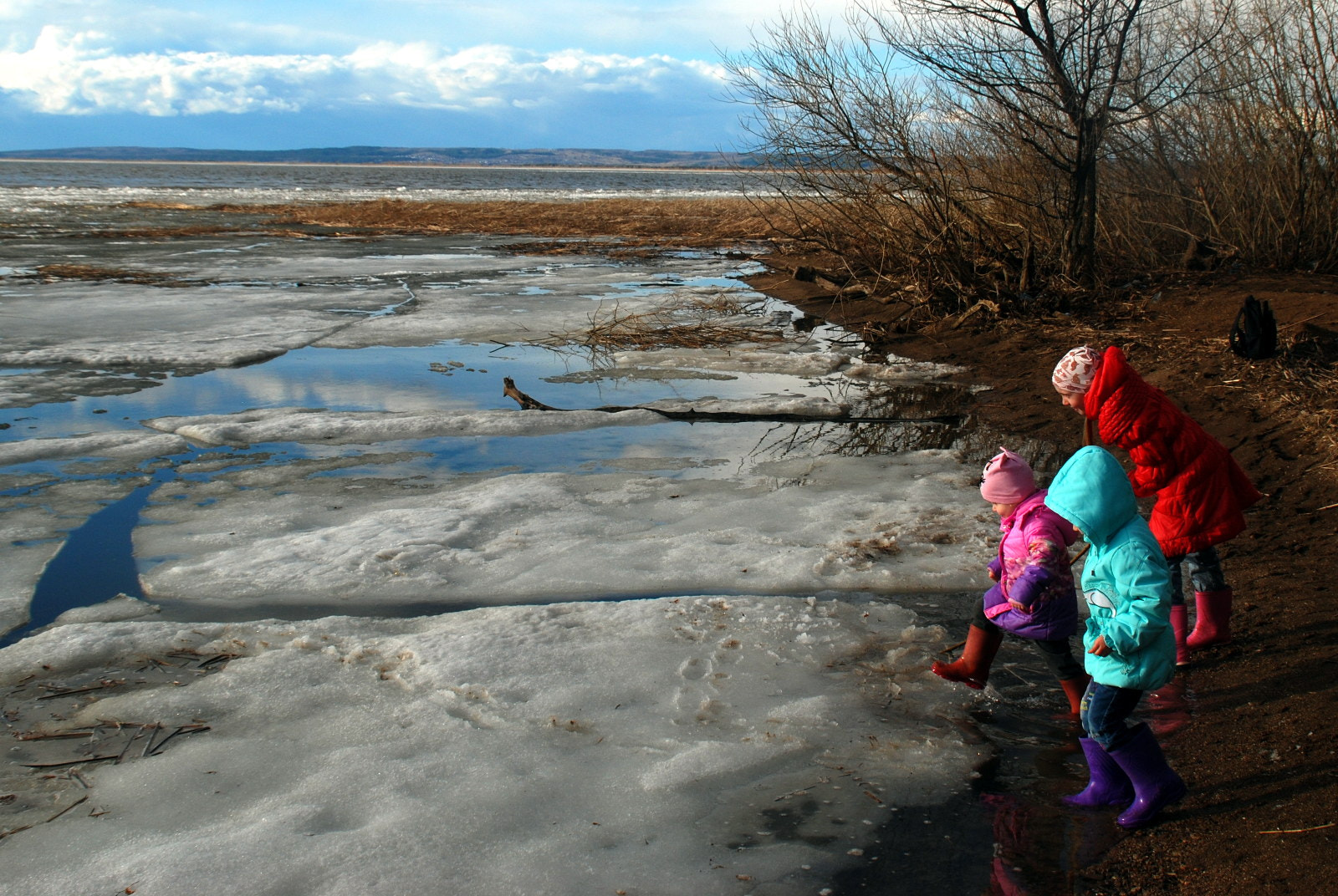 Nikon D80 sample photo. Ice on the water photography