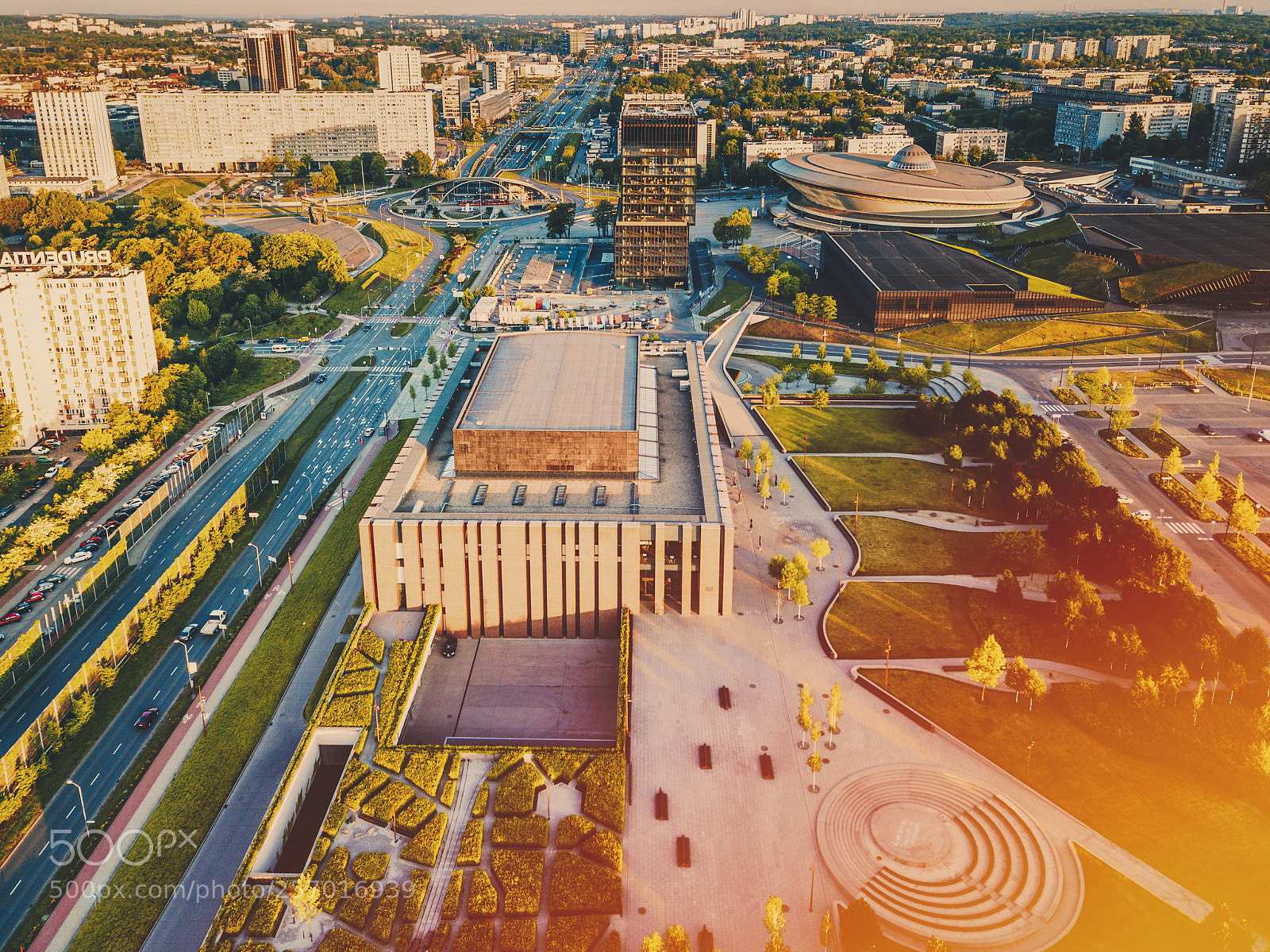 DJI FC220 sample photo. Katowice sunrise photography