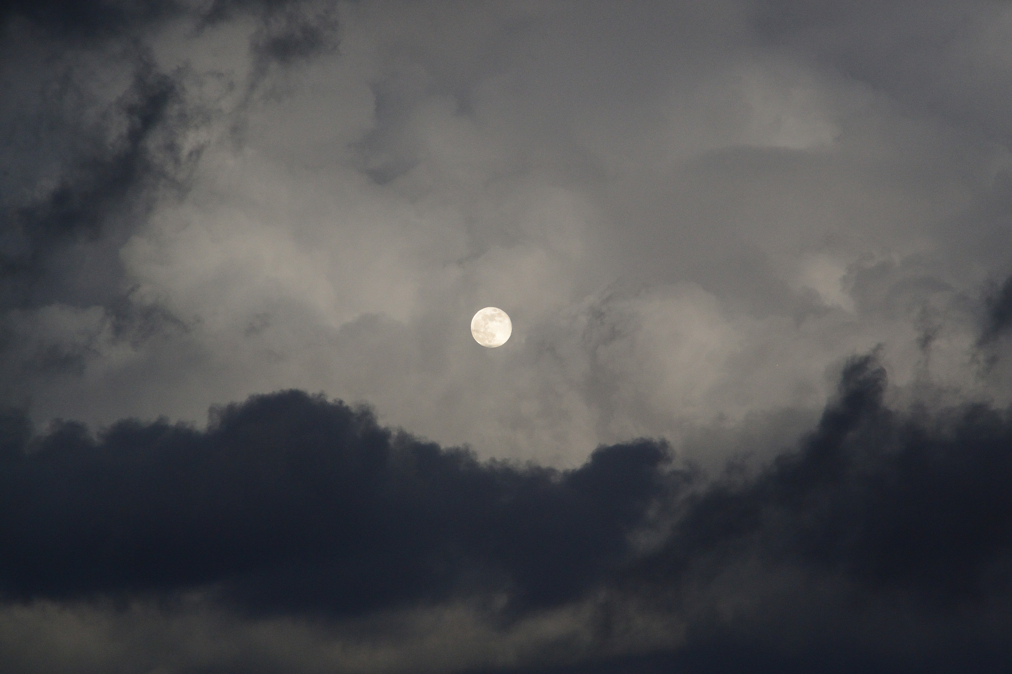 Nikon D3100 sample photo. Clouds and moon photography