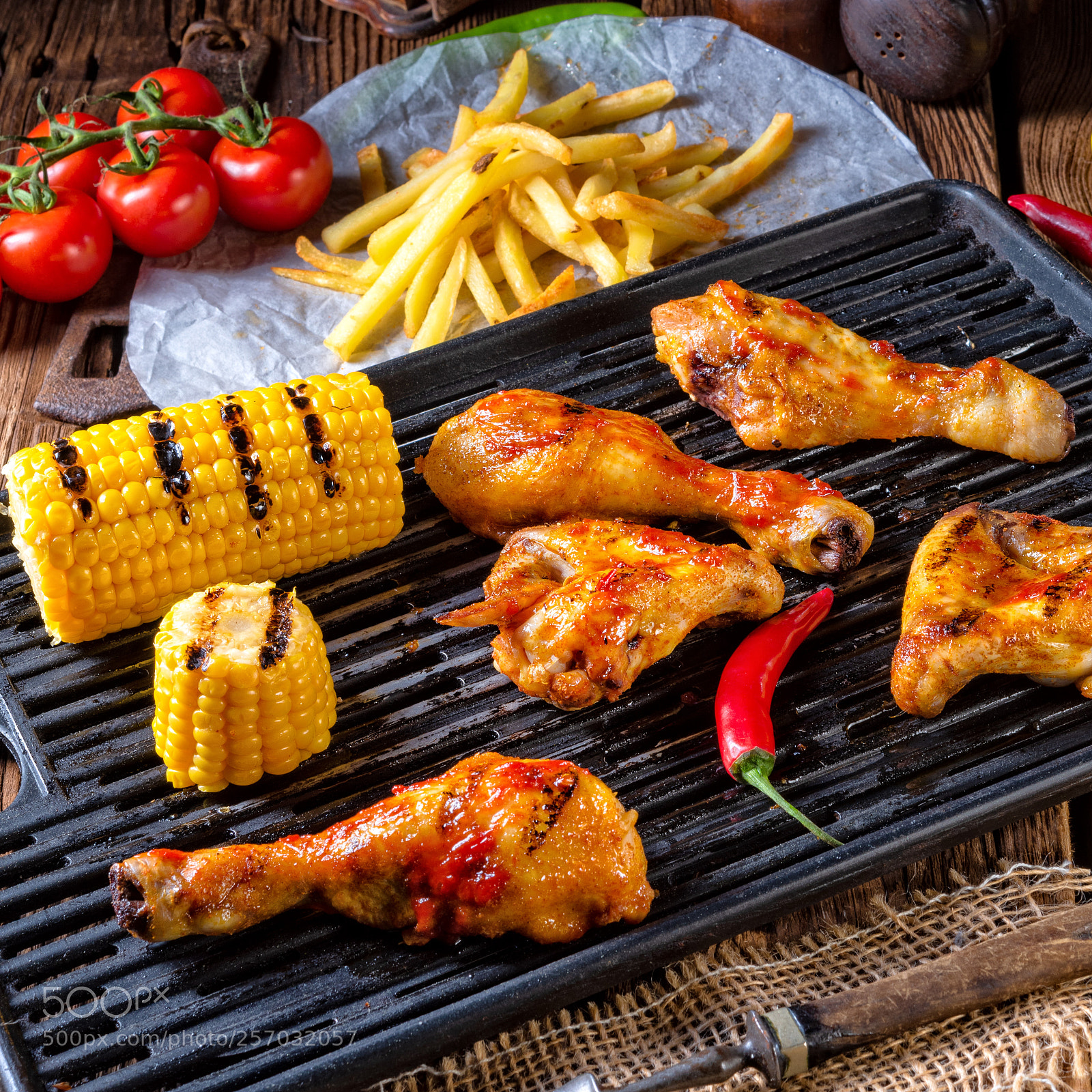 Nikon D810 sample photo. Rustic grilled chicken wings,legs,and photography