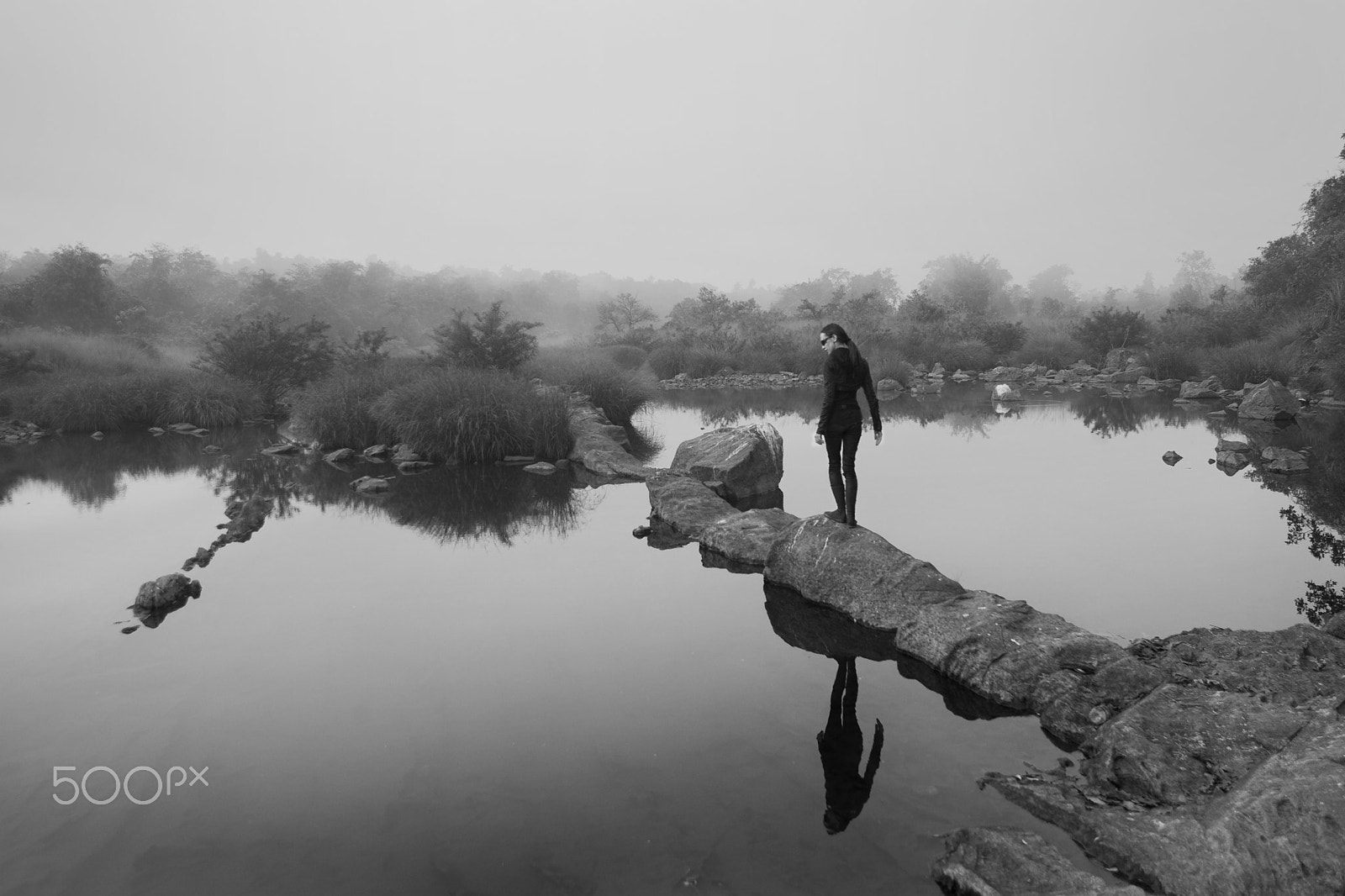 Canon EOS-1D Mark II sample photo. Black and white landscape in india photography