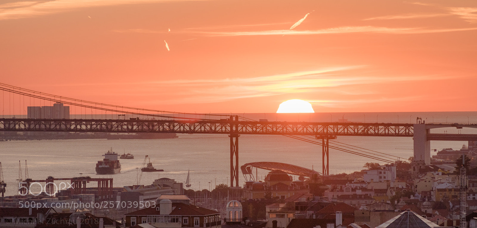 Nikon D750 sample photo. Lisboa sunset bridge photography