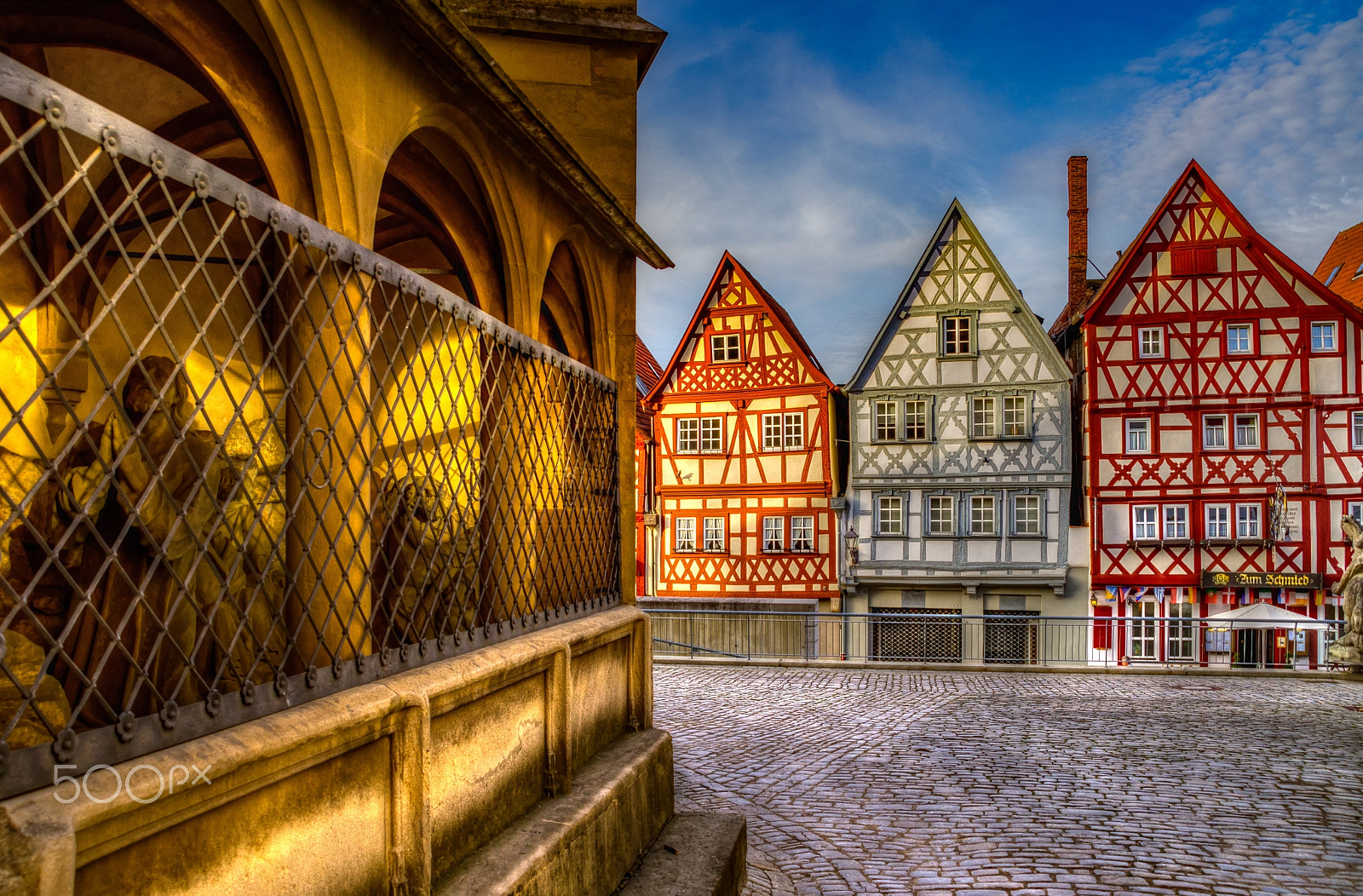 Sony SLT-A35 sample photo. Ochsenfurt - half-timbered houses photography