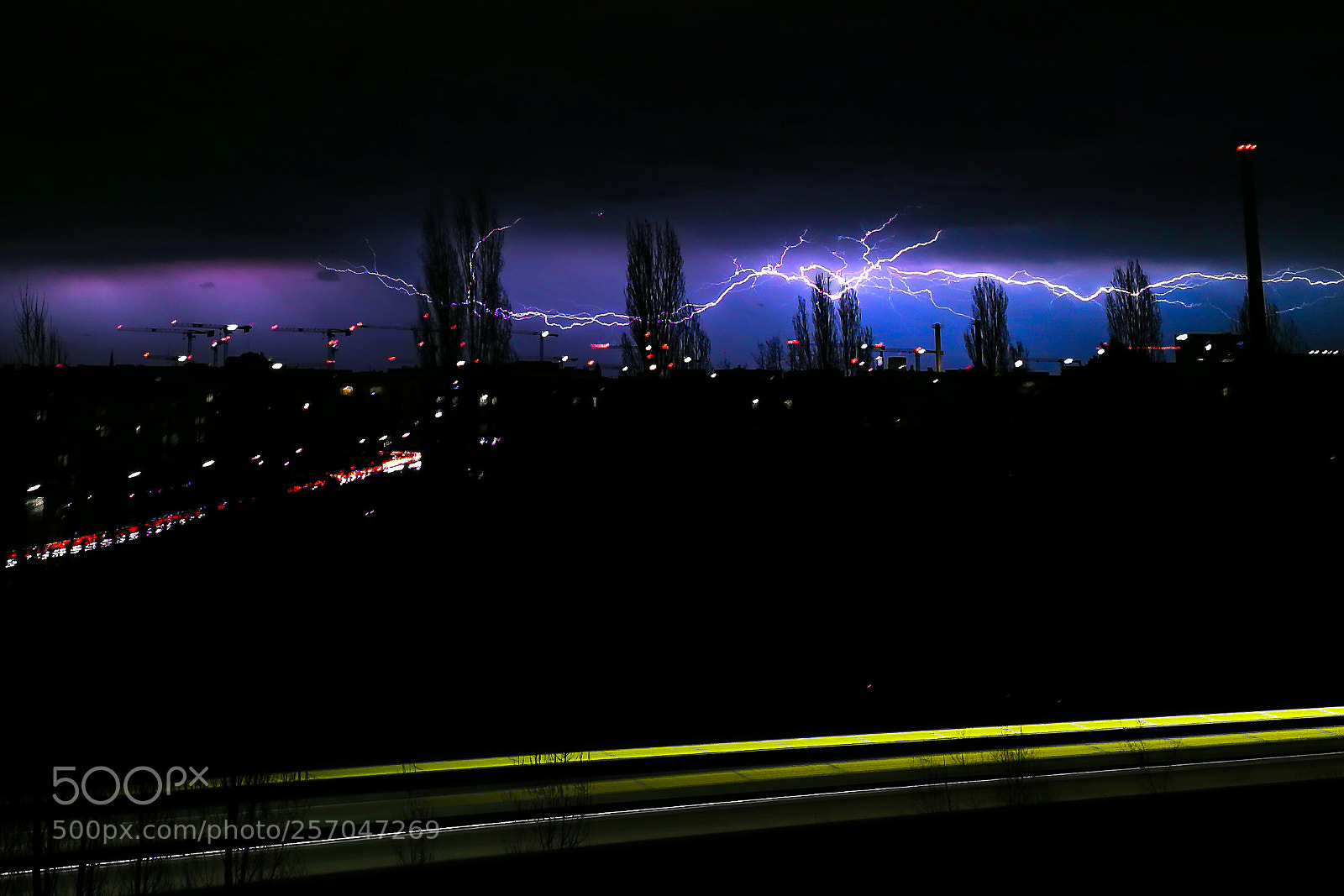 HUAWEI P10 sample photo. Thunderstorm over berlin photography