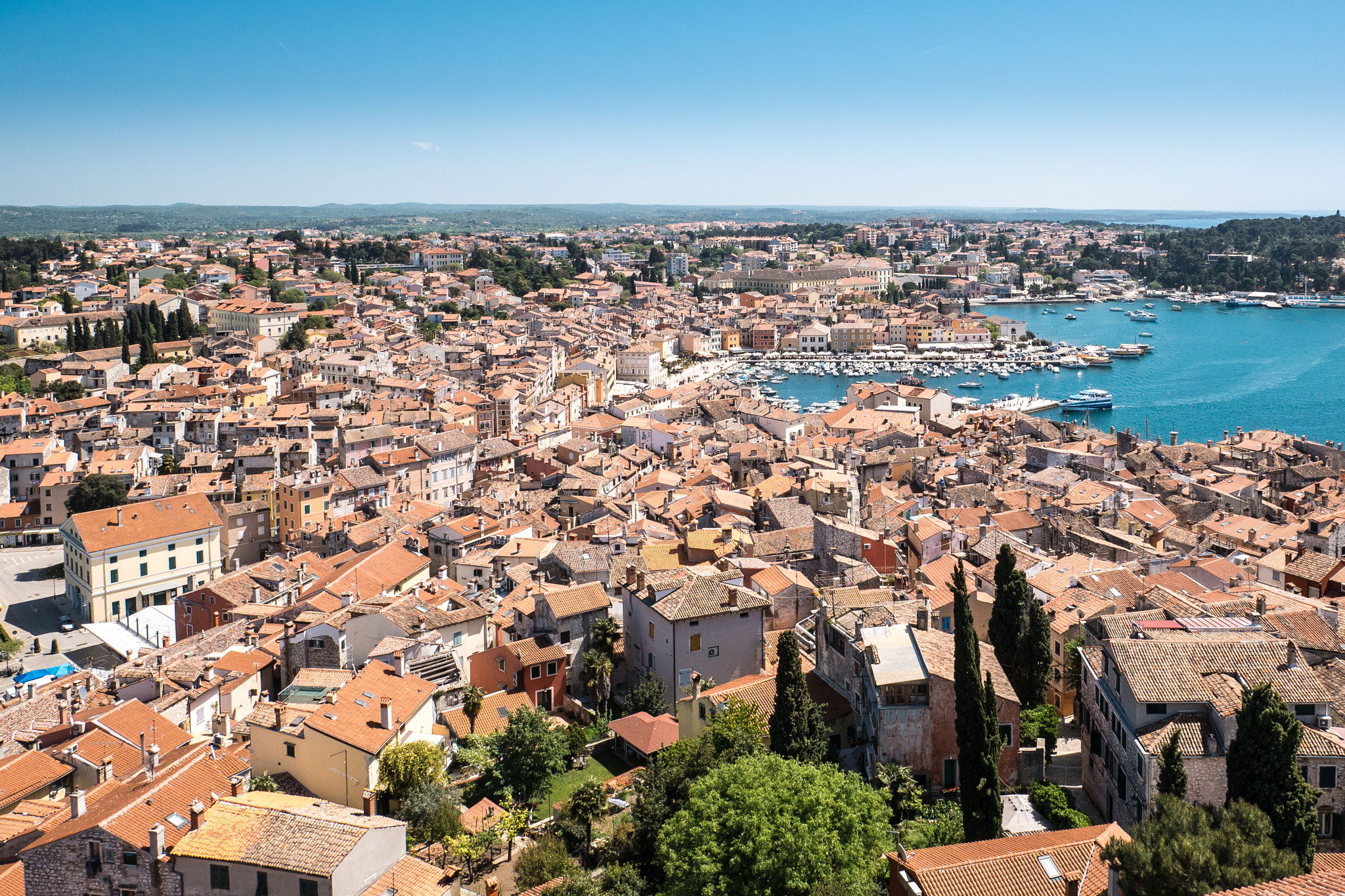 Panasonic DMC-G81 sample photo. Tower view of rovinj photography