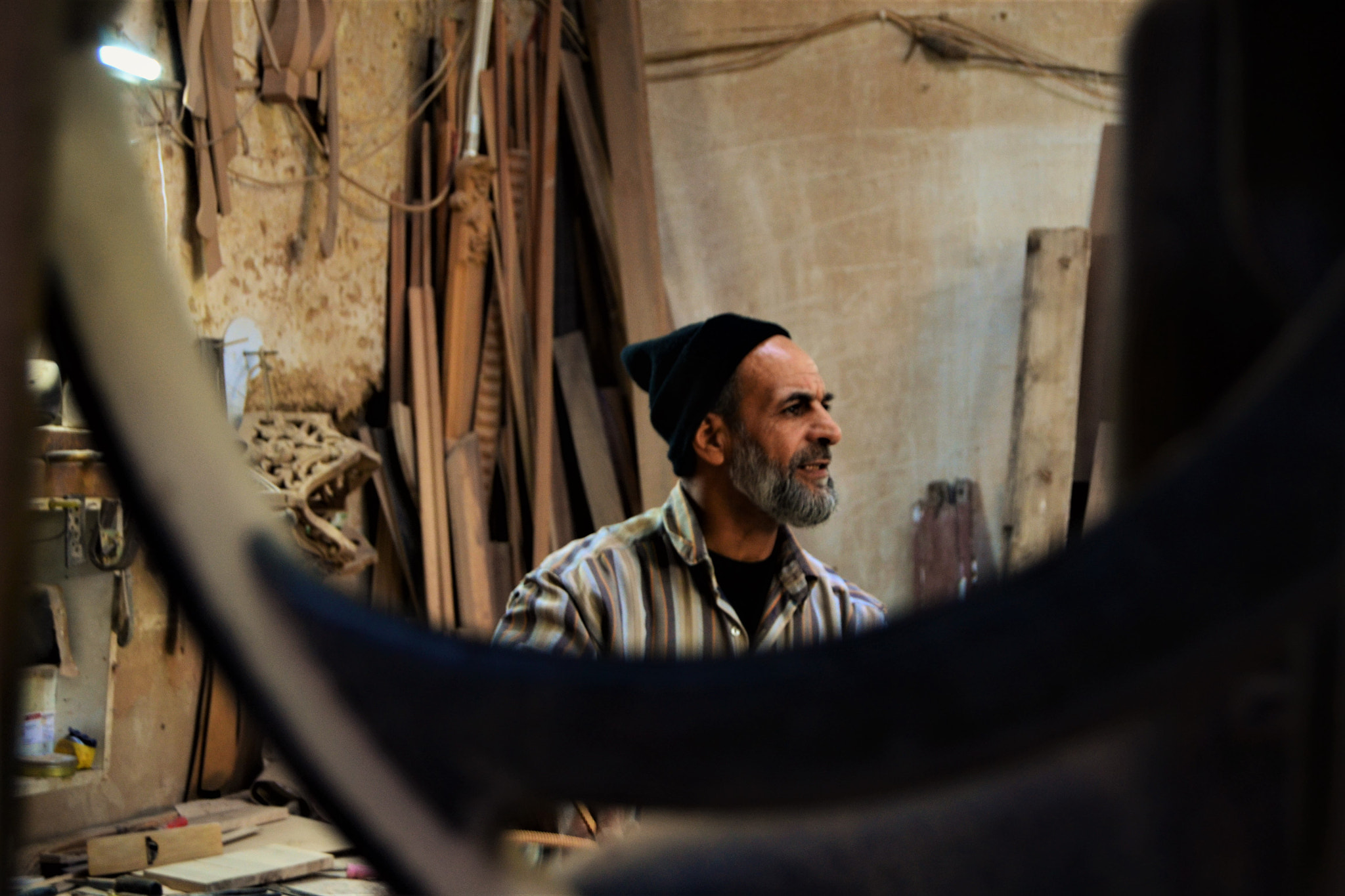 Nikon D3100 sample photo. At the woodshop photography